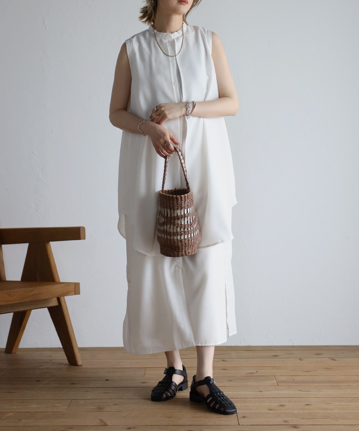 model：H158 着用サイズ：FREE