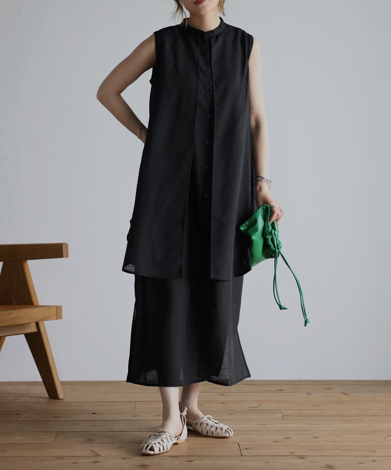 model：H158 着用サイズ：FREE