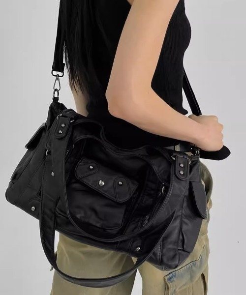 【新品未使用】as on レザー韓国　ブラック　ショルダーバッグ sb-bag853_1.jpg