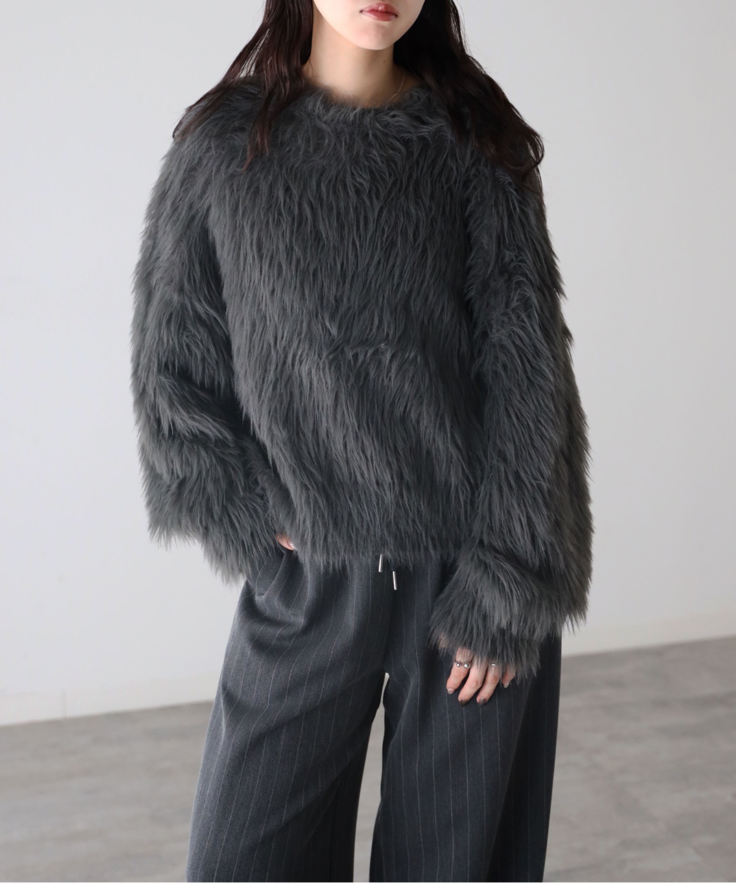 model：164cm. 着用サイズ：FREE