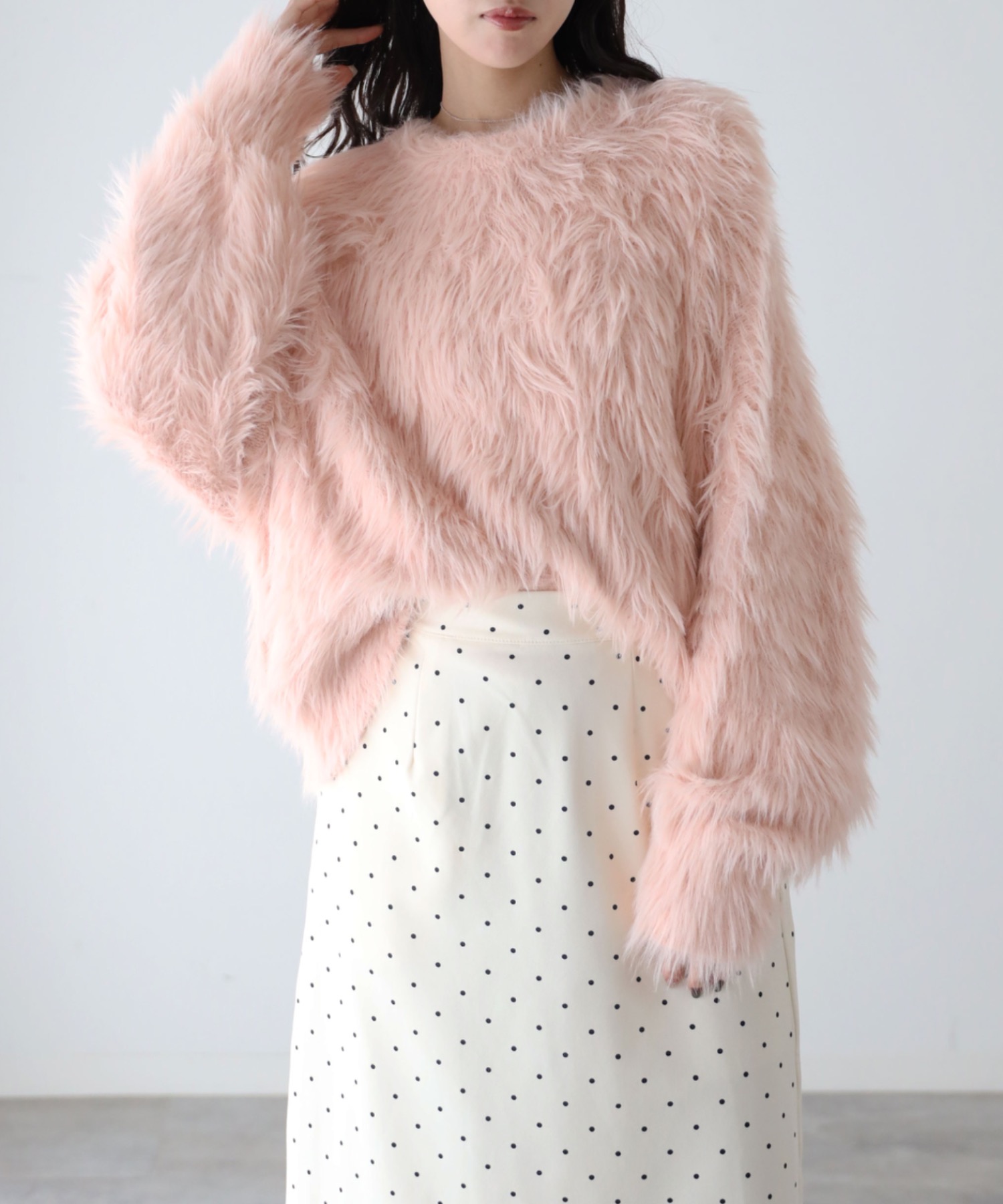 model：164cm. 着用サイズ：FREE