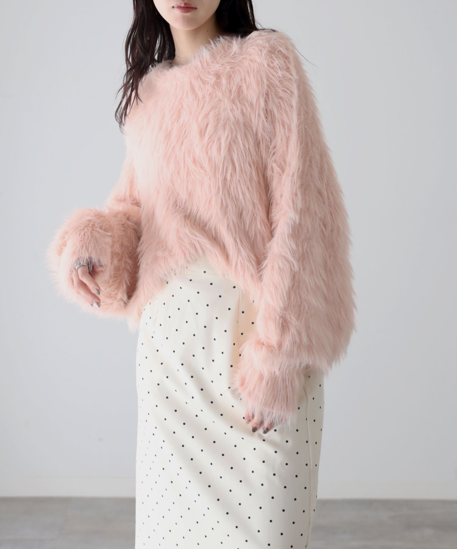model：164cm. 着用サイズ：FREE