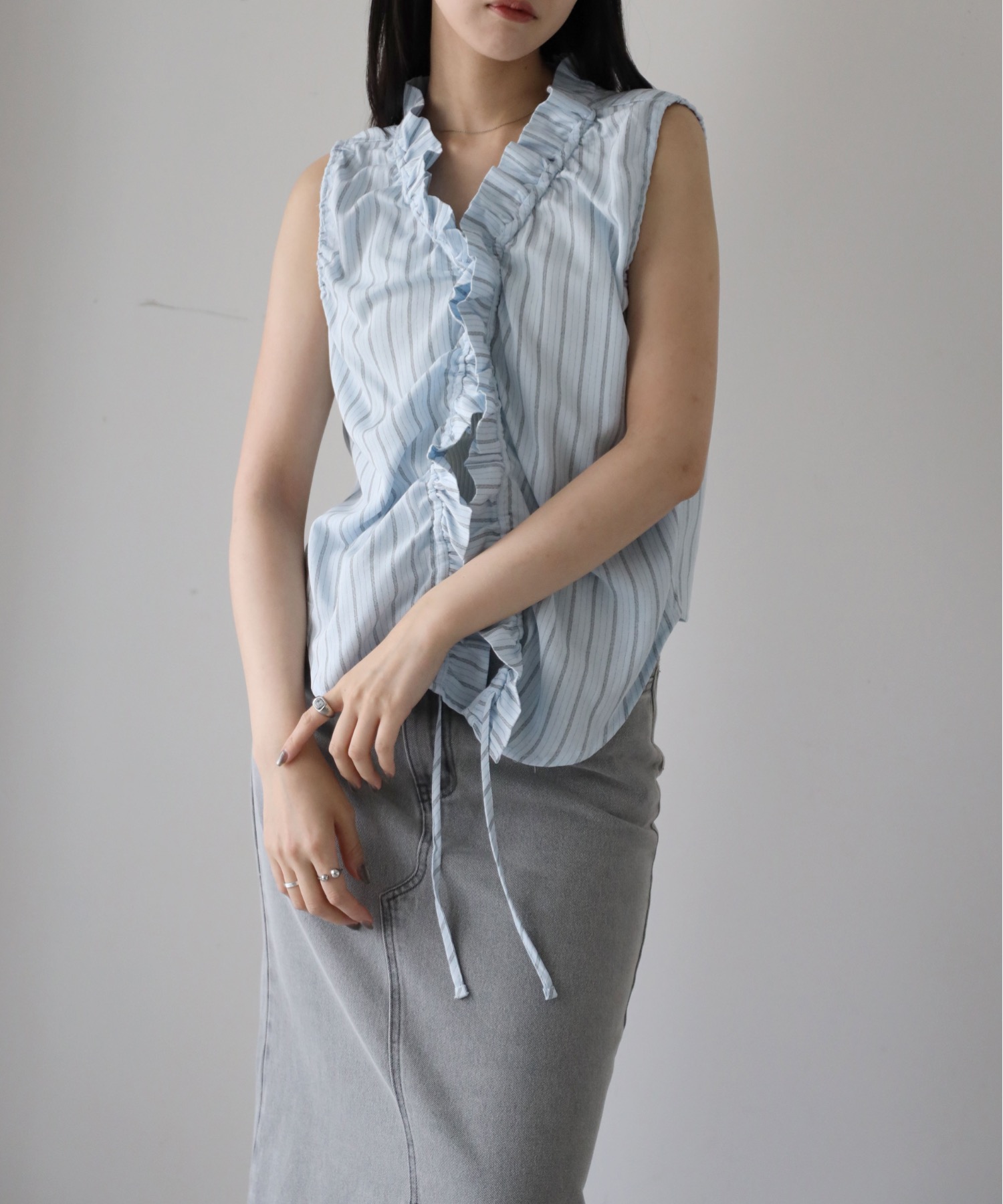 model：164cm. 着用サイズ：FREE