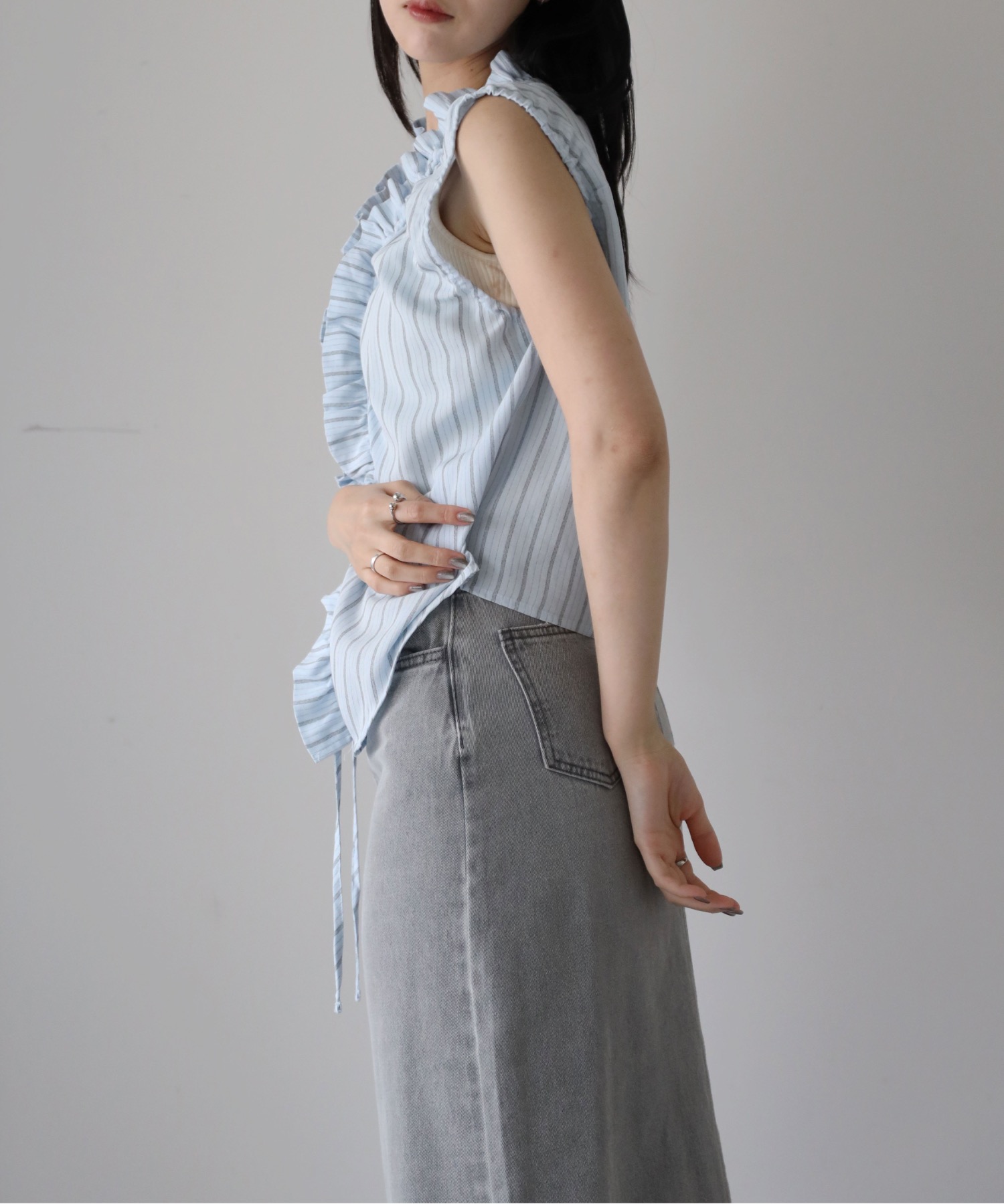 model：164cm. 着用サイズ：FREE