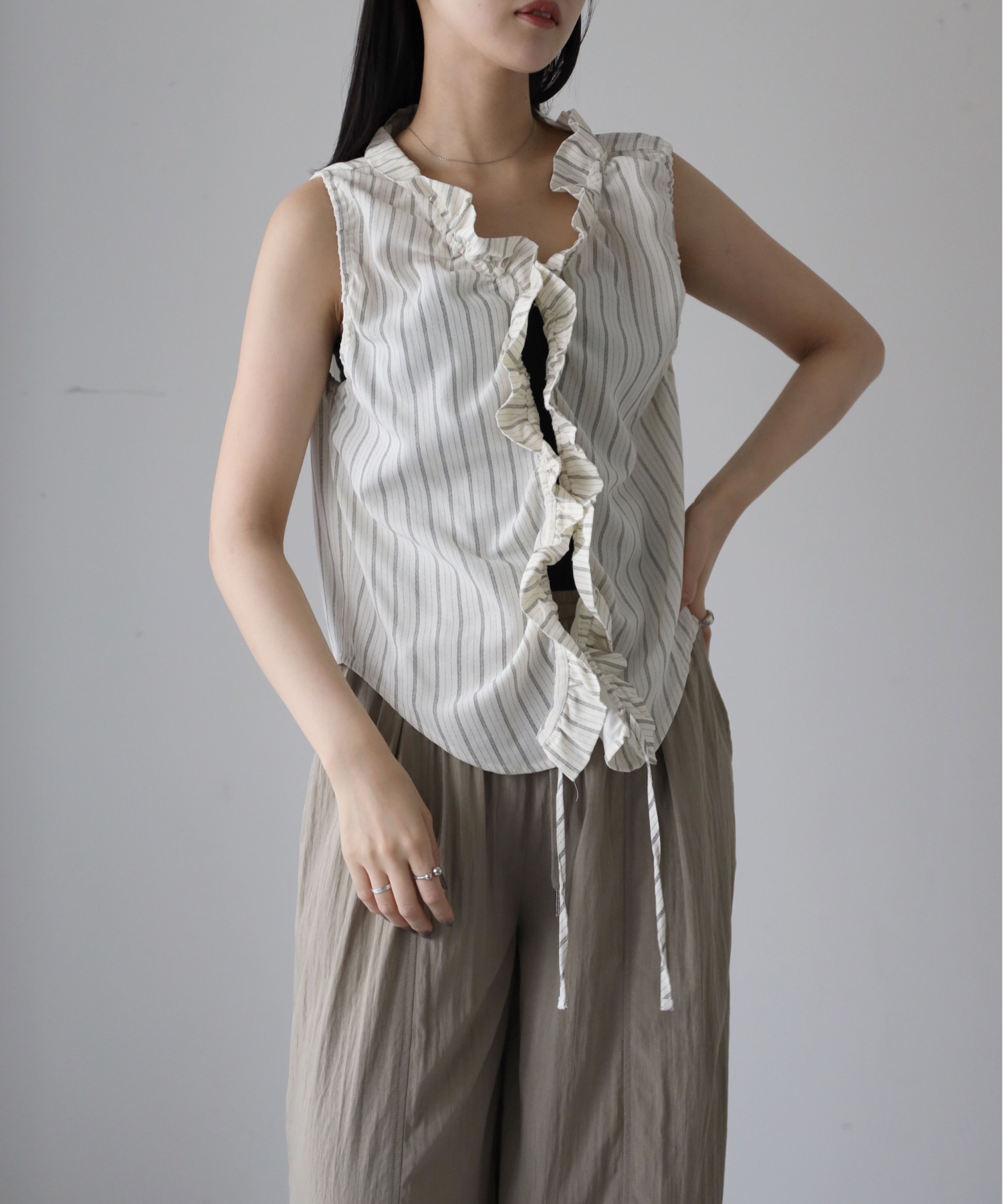 model：164cm. 着用サイズ：FREE