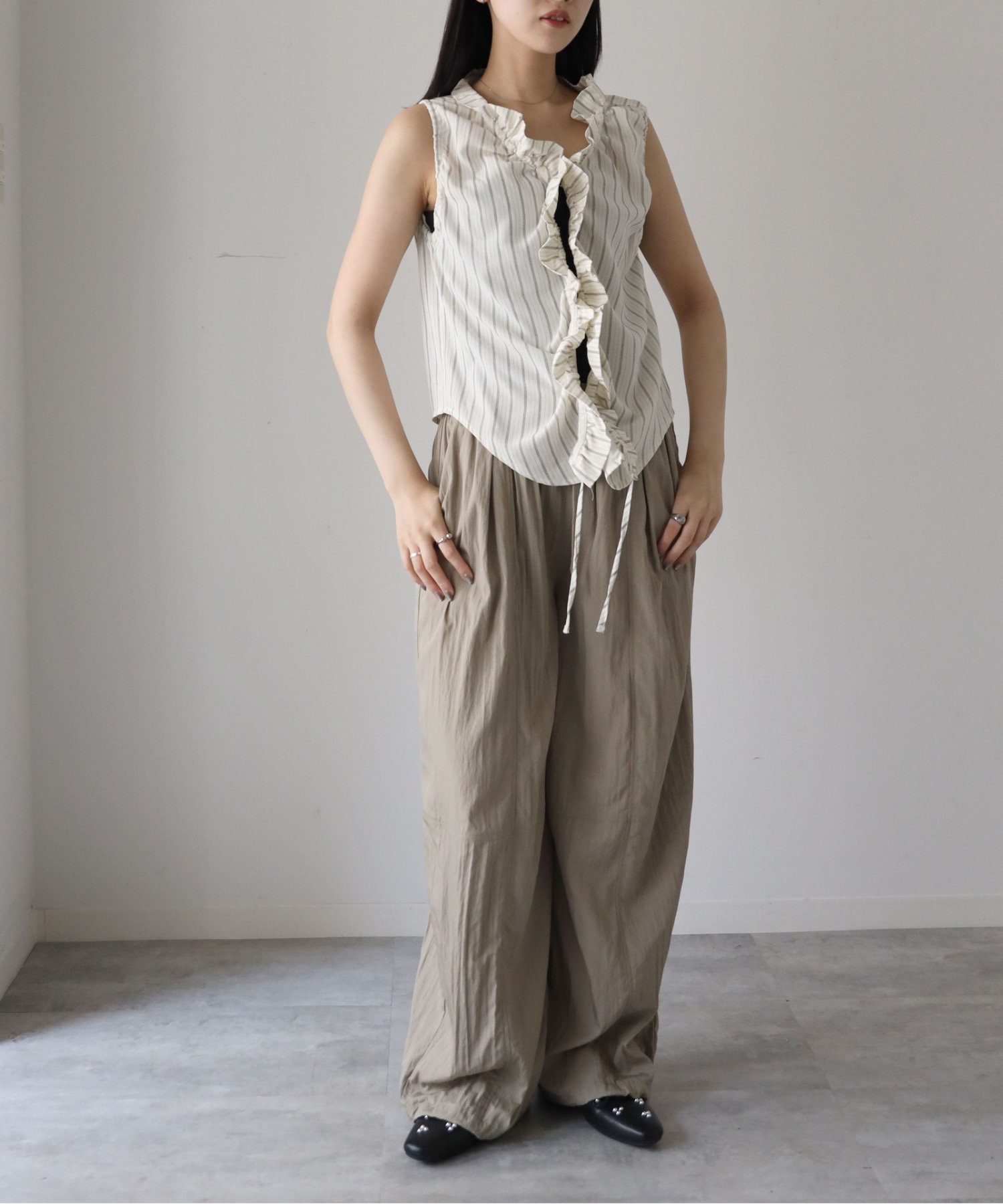 model：164cm. 着用サイズ：FREE