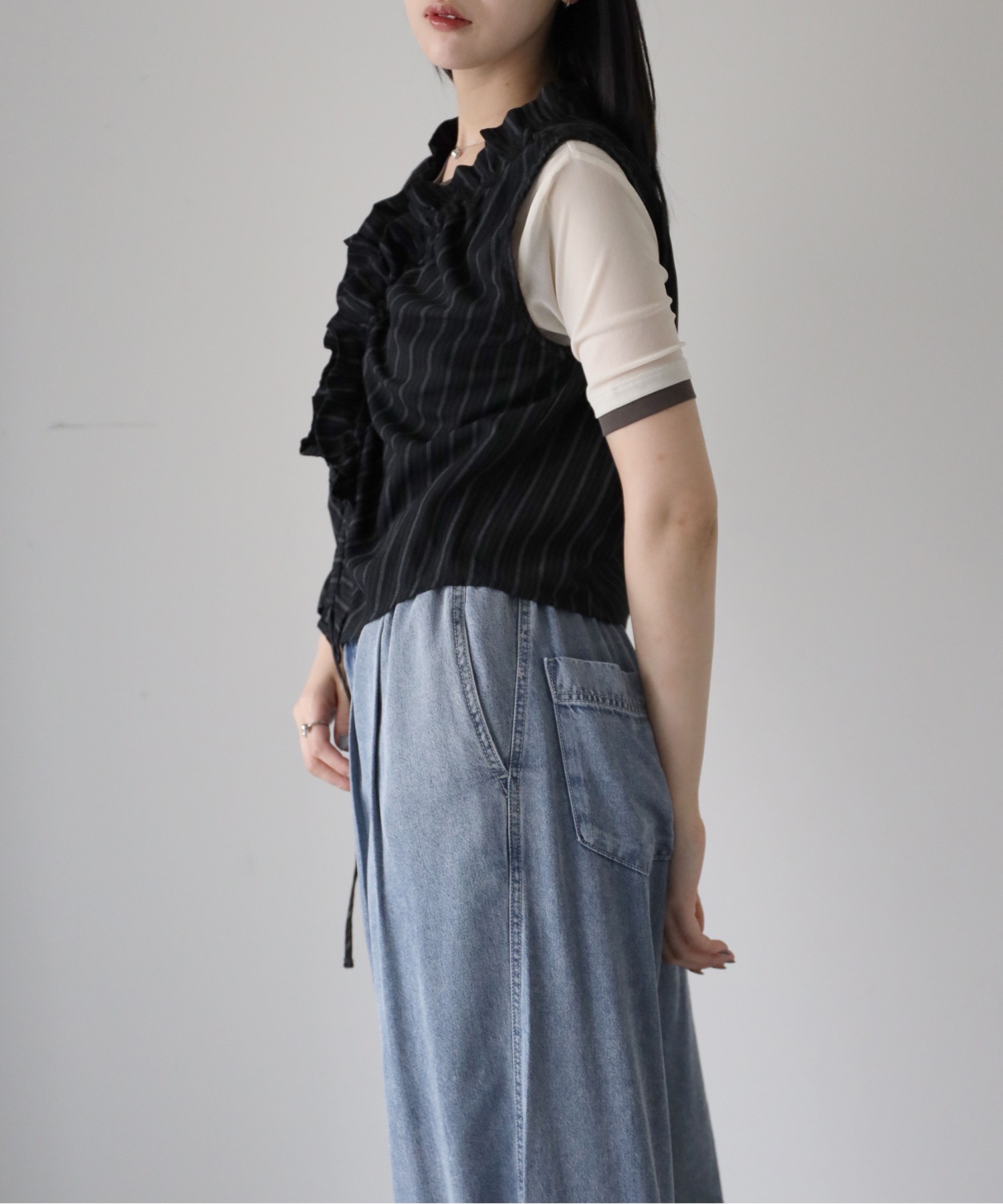 model：164cm. 着用サイズ：FREE