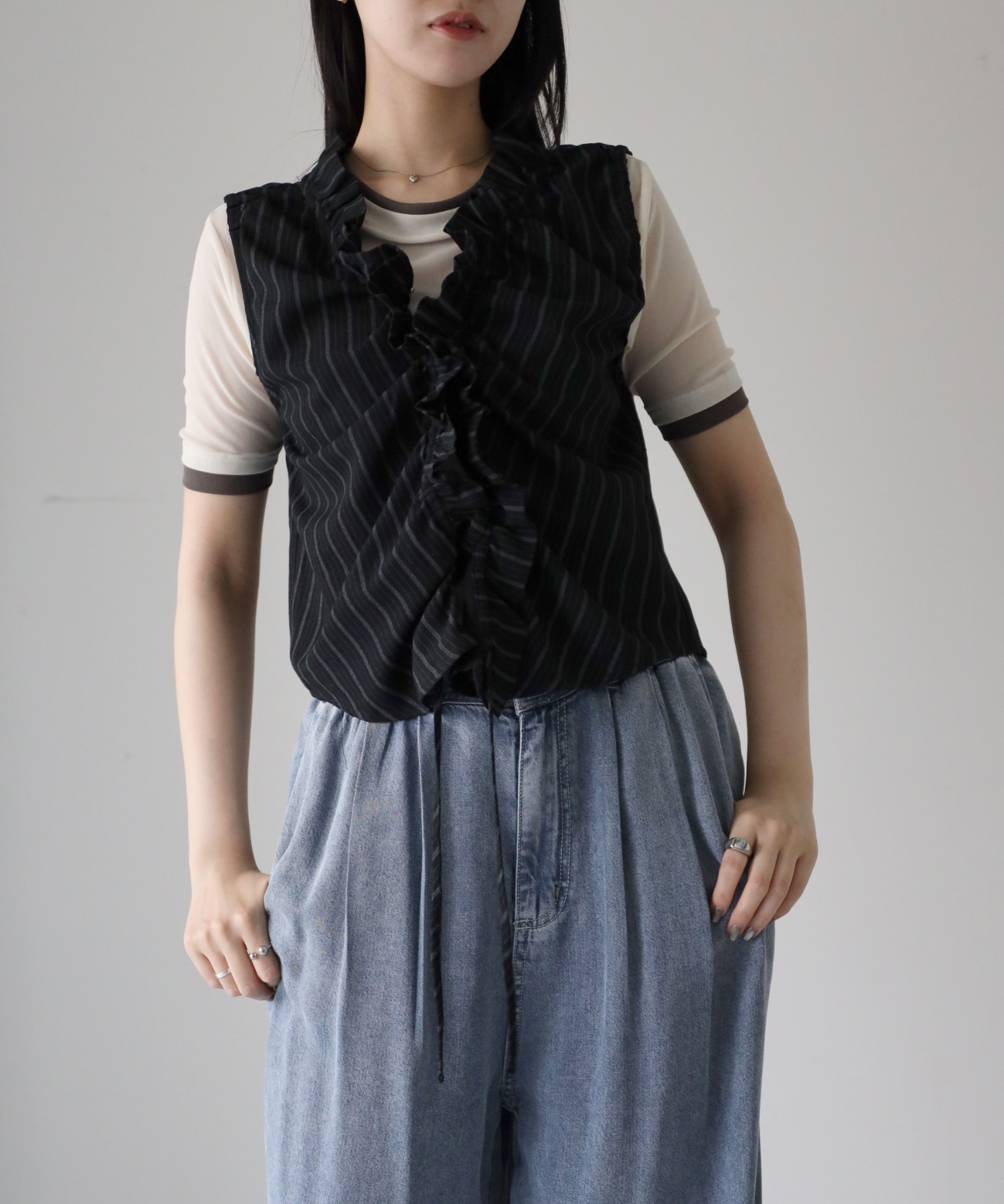 model：164cm. 着用サイズ：FREE