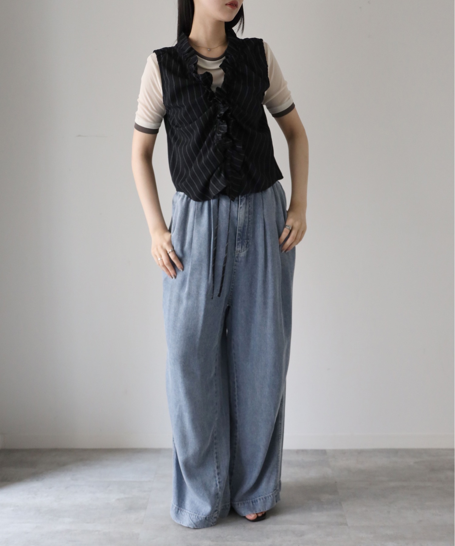 model：164cm. 着用サイズ：FREE