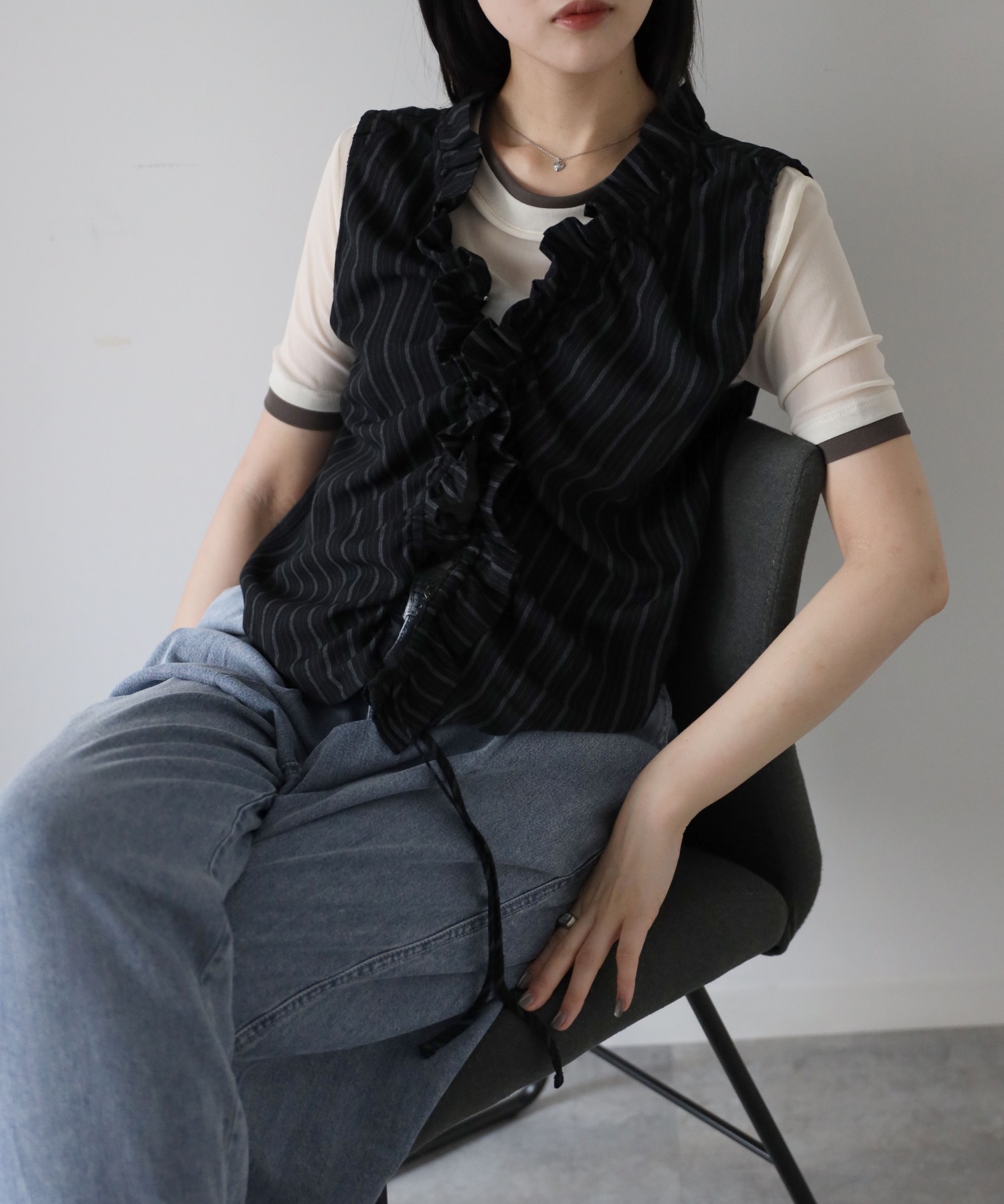 model：164cm. 着用サイズ：FREE