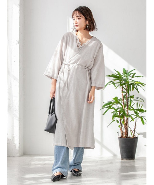 カシュクールピンストライプワンピース Cartoriojk Com Br