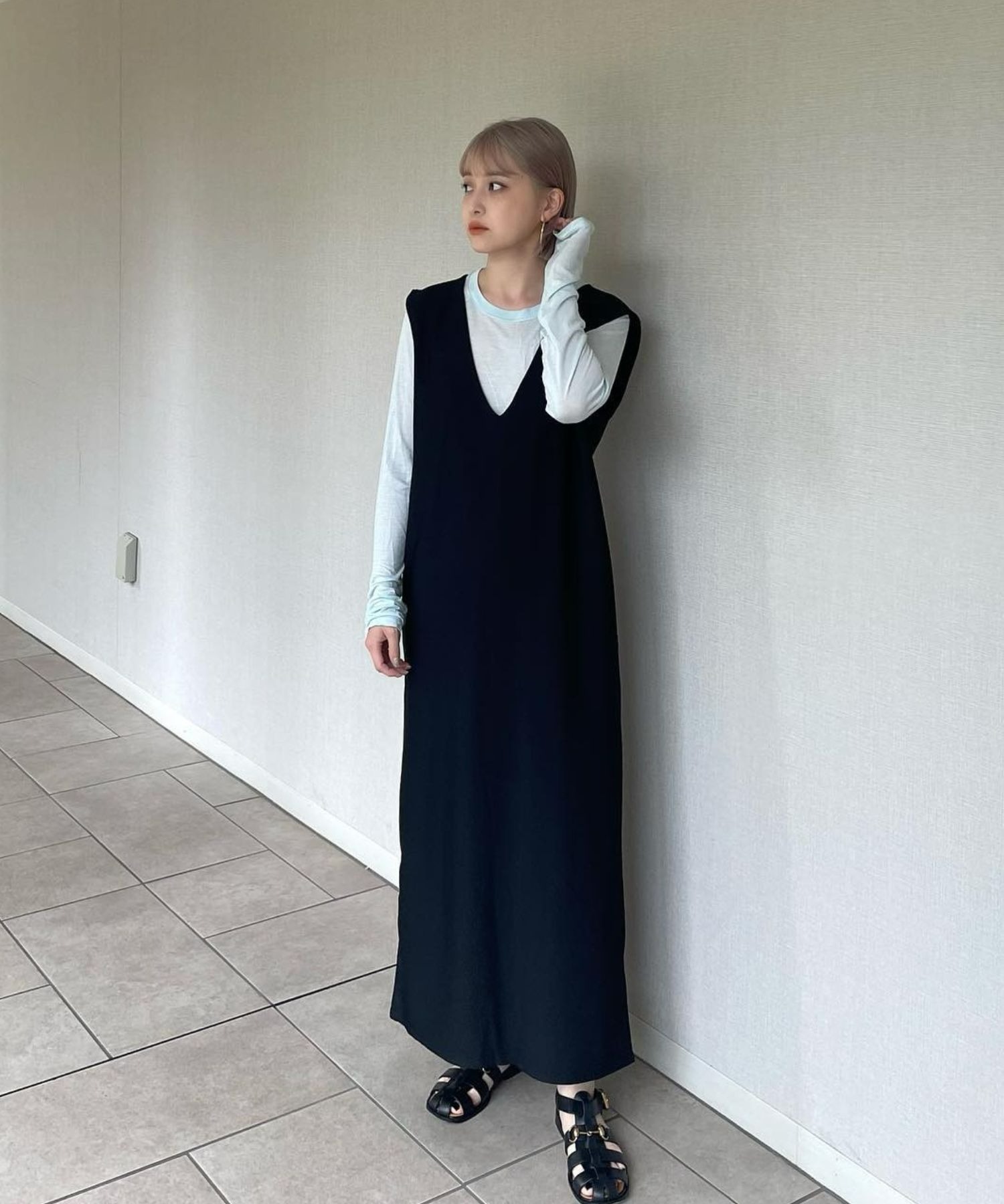 model：H158 着用サイズ：FREE