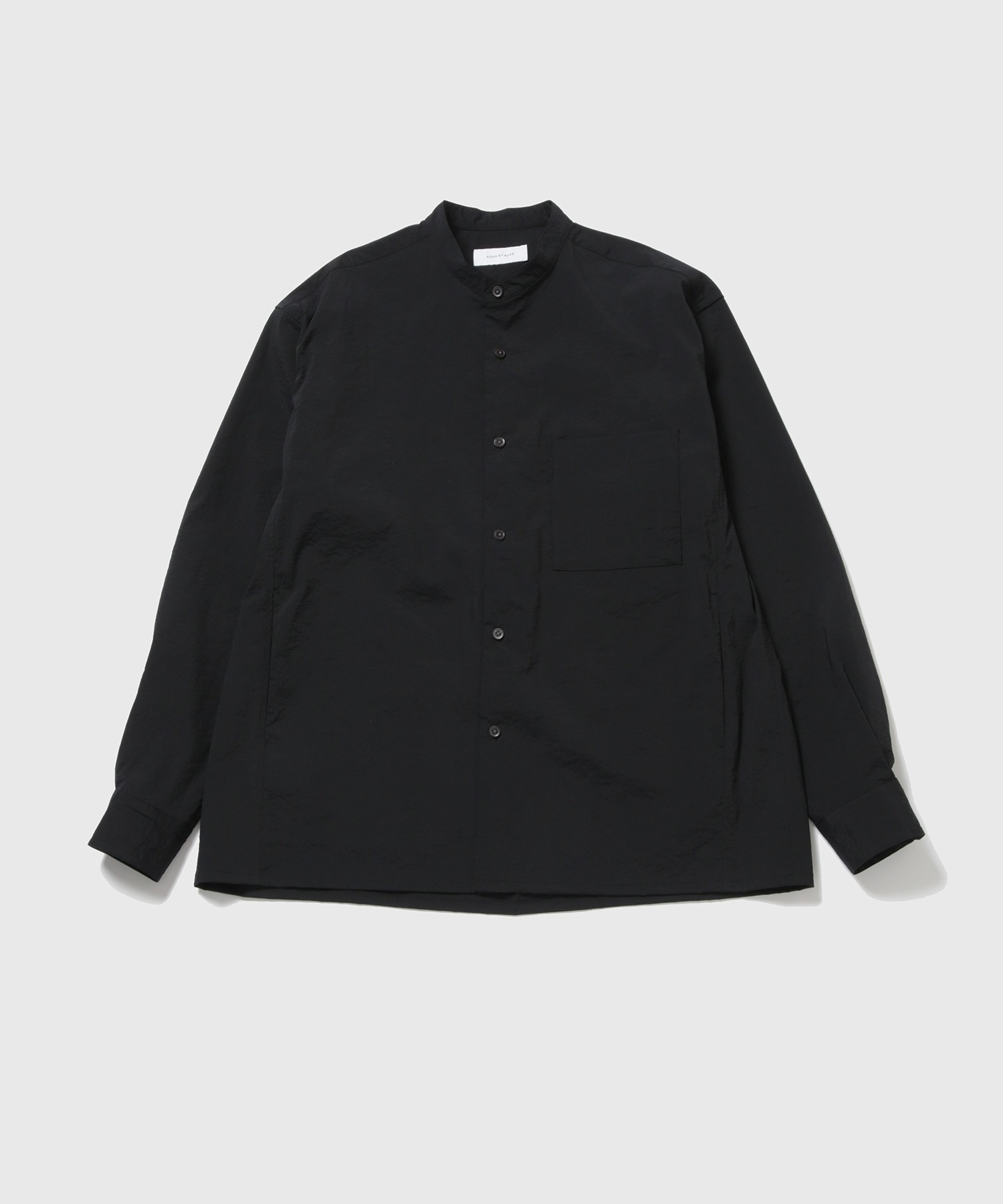 ストレッチナイロン バンドカラーシャツ / 接触冷感 / ロングシーズン 