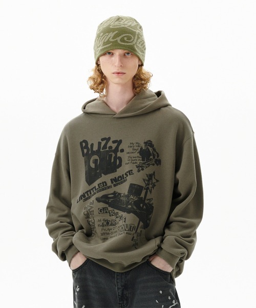 AMBUSH illusion hoodie パーカー グリーン ADANS - オーバーサイズ パーカー / SILICON TAG HOODIE