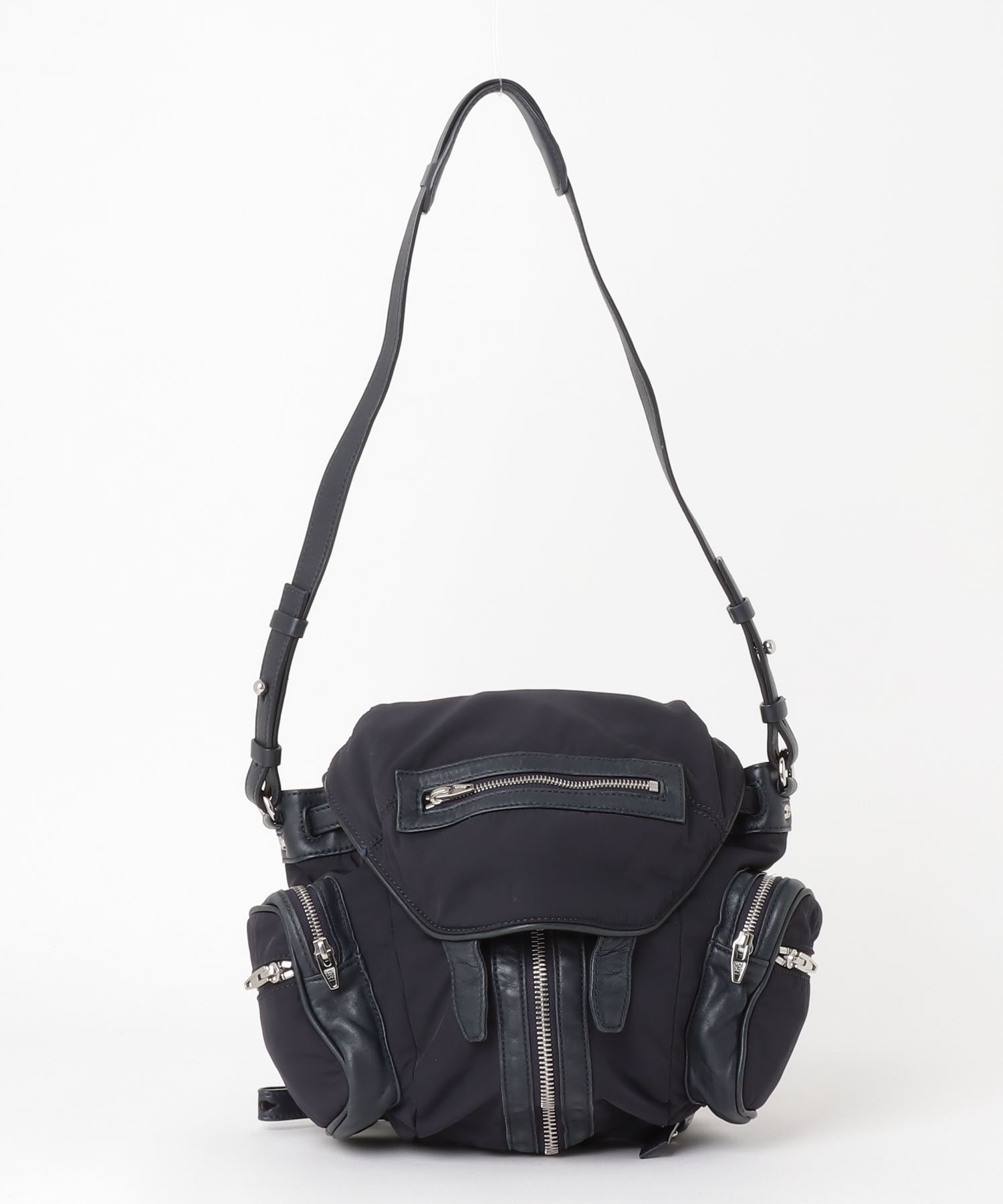 Auth Alexander Wang Marti Backpack Shoulder Bag Navy Other Leather