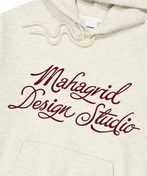 mahagrid/マハグリッド』 LETTER INK LOGO HOODIE/レタリングデザイン