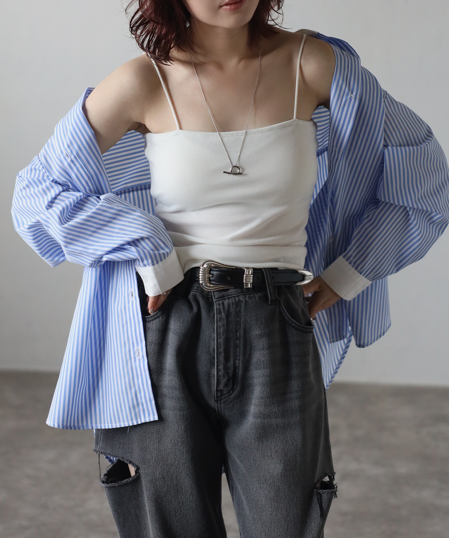 model：H158 着用サイズ：FREE