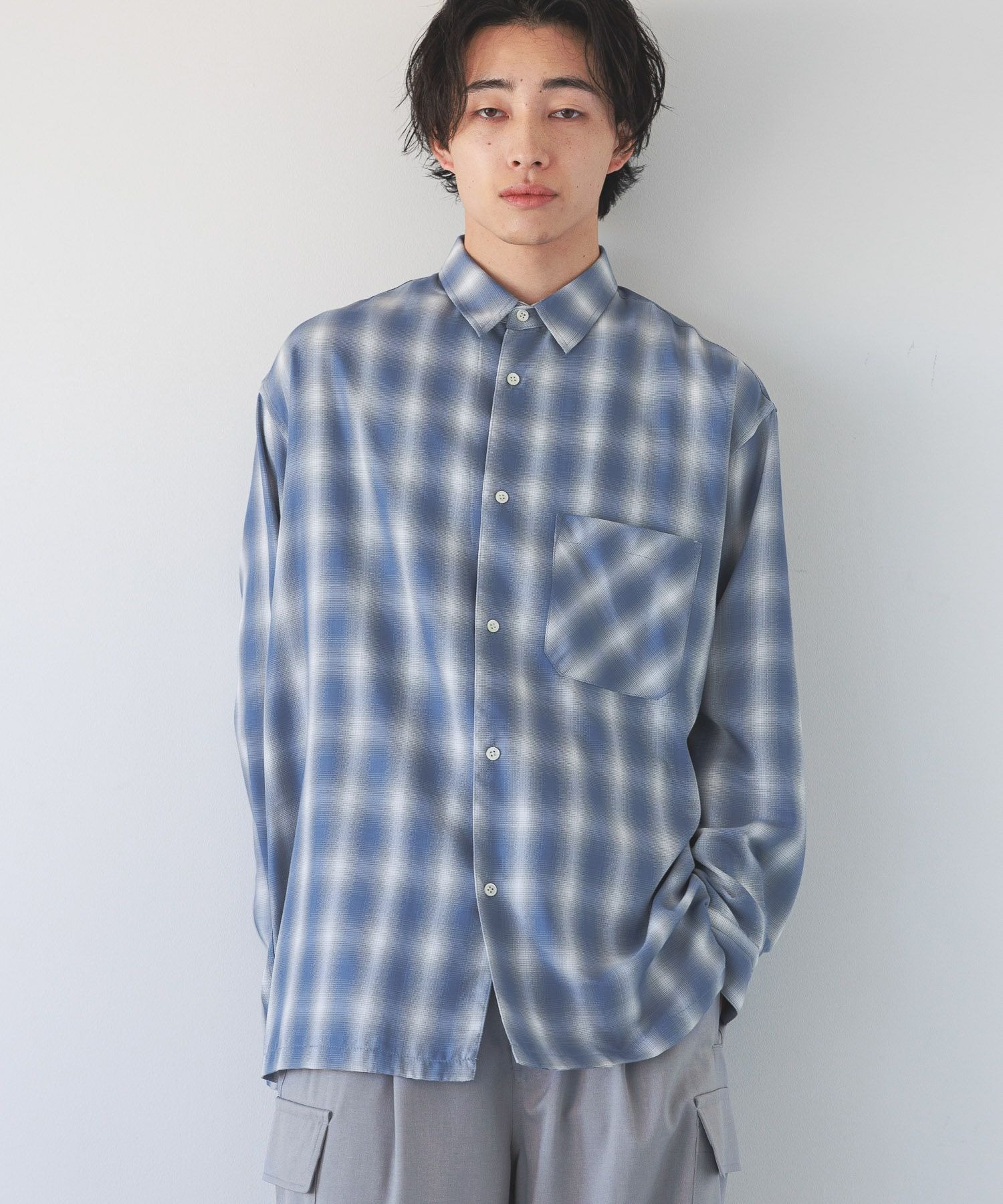 Onbletcher check shirt C,S 290884