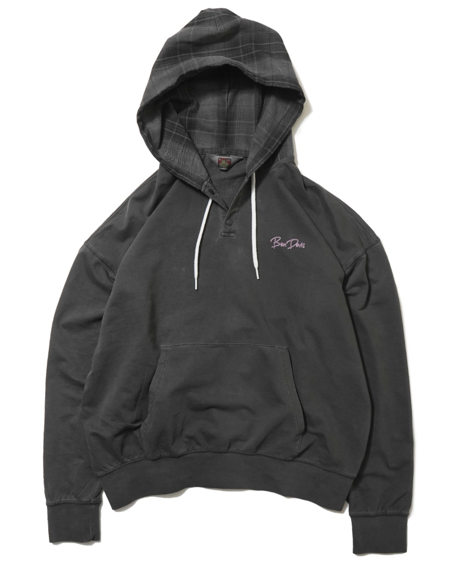 MID WEIGHT HENLEY HOODIE — худи средней плотности