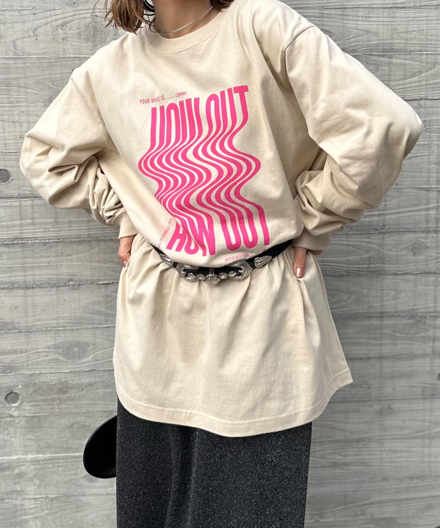 model:154cm 着用サイズ:XL