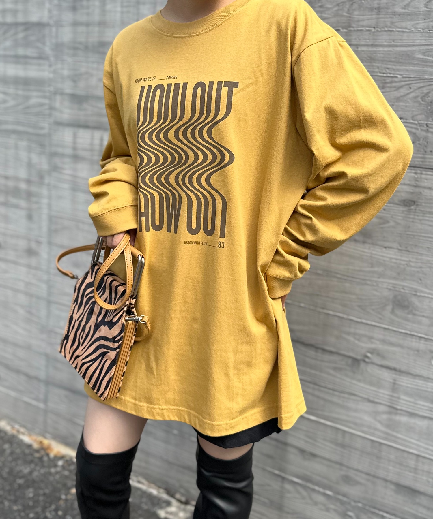 イエロー
model:154cm 着用サイズ:XL