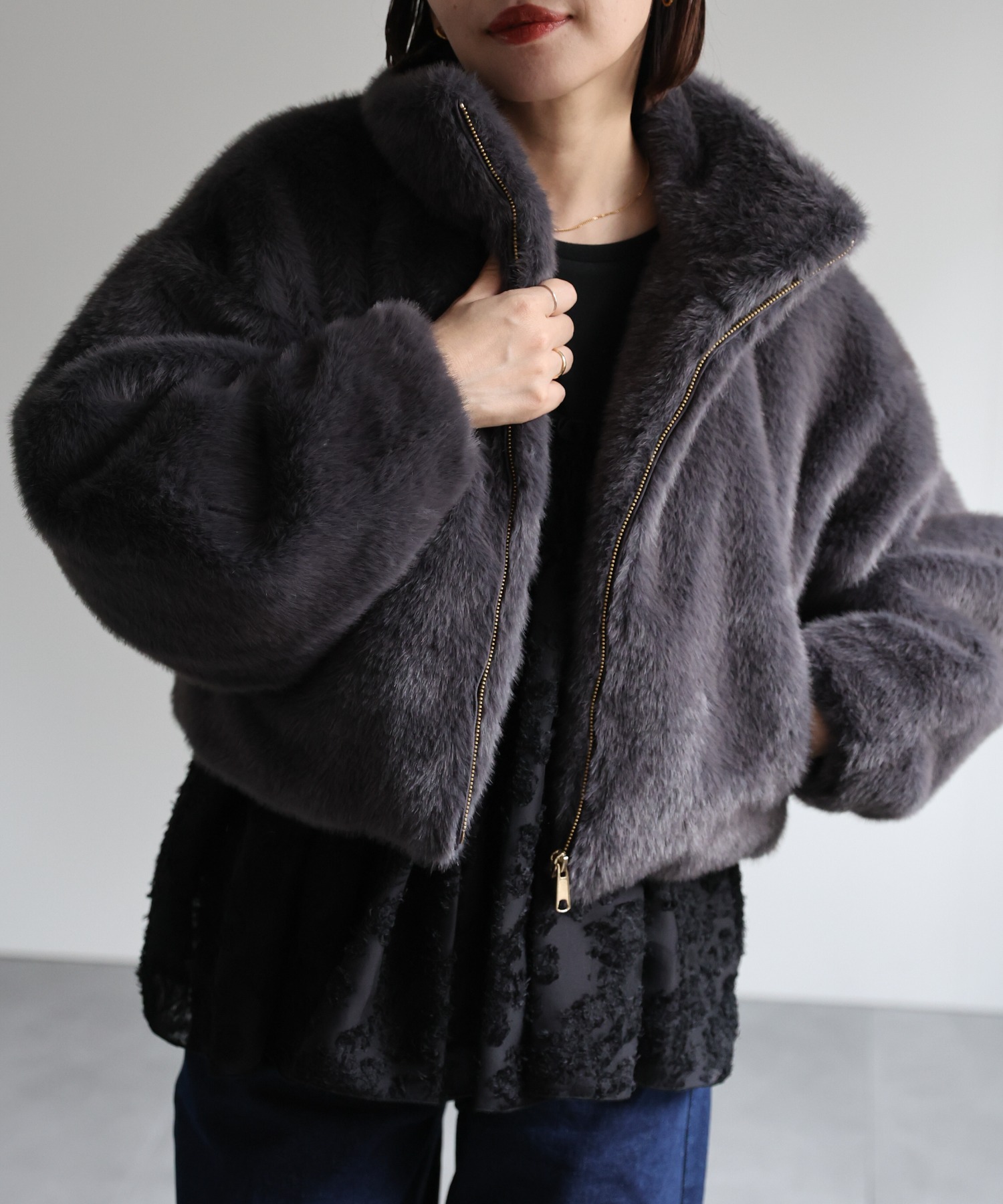 model:162㎝　着用サイズ：FREE