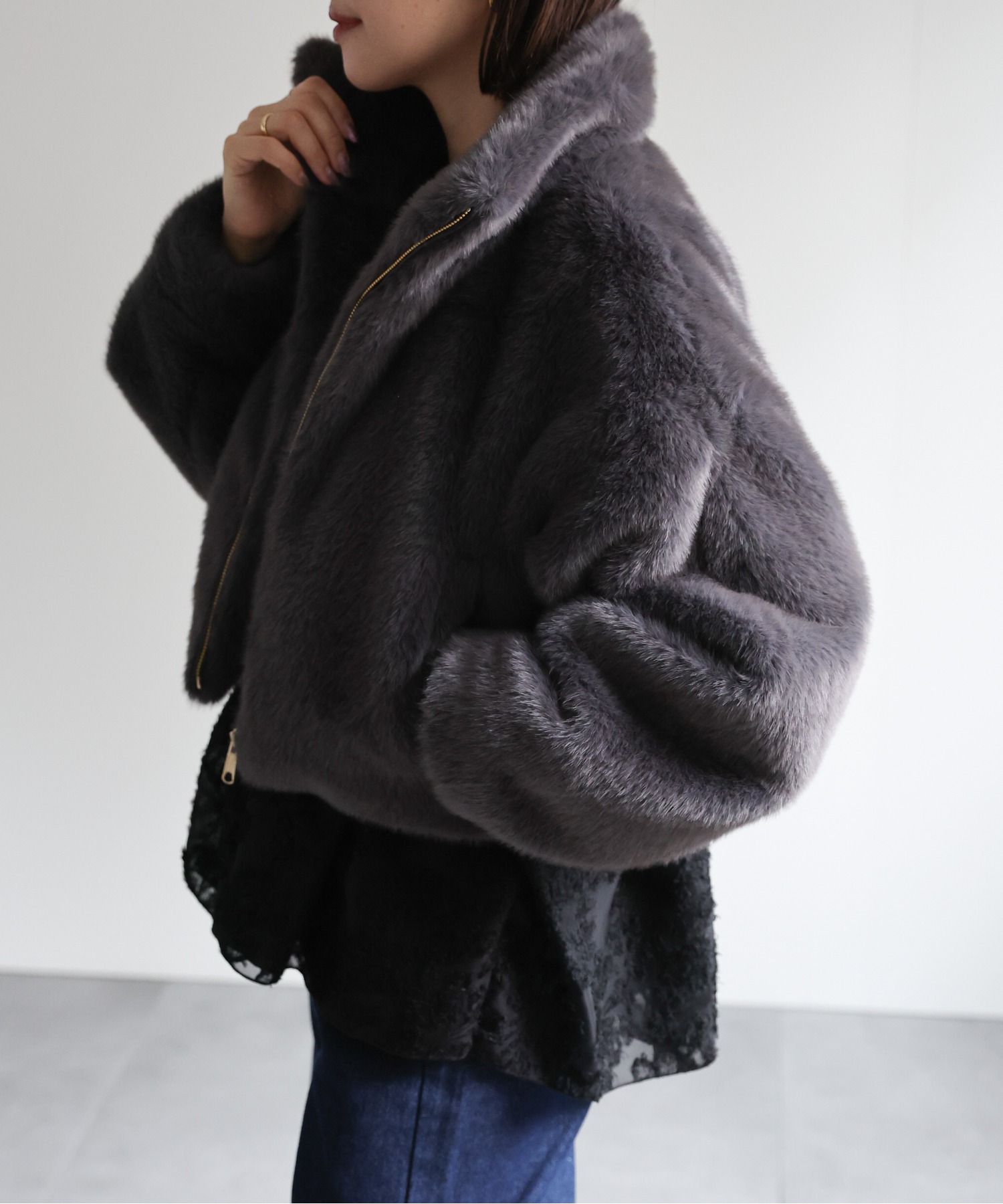 model:162㎝　着用サイズ：FREE