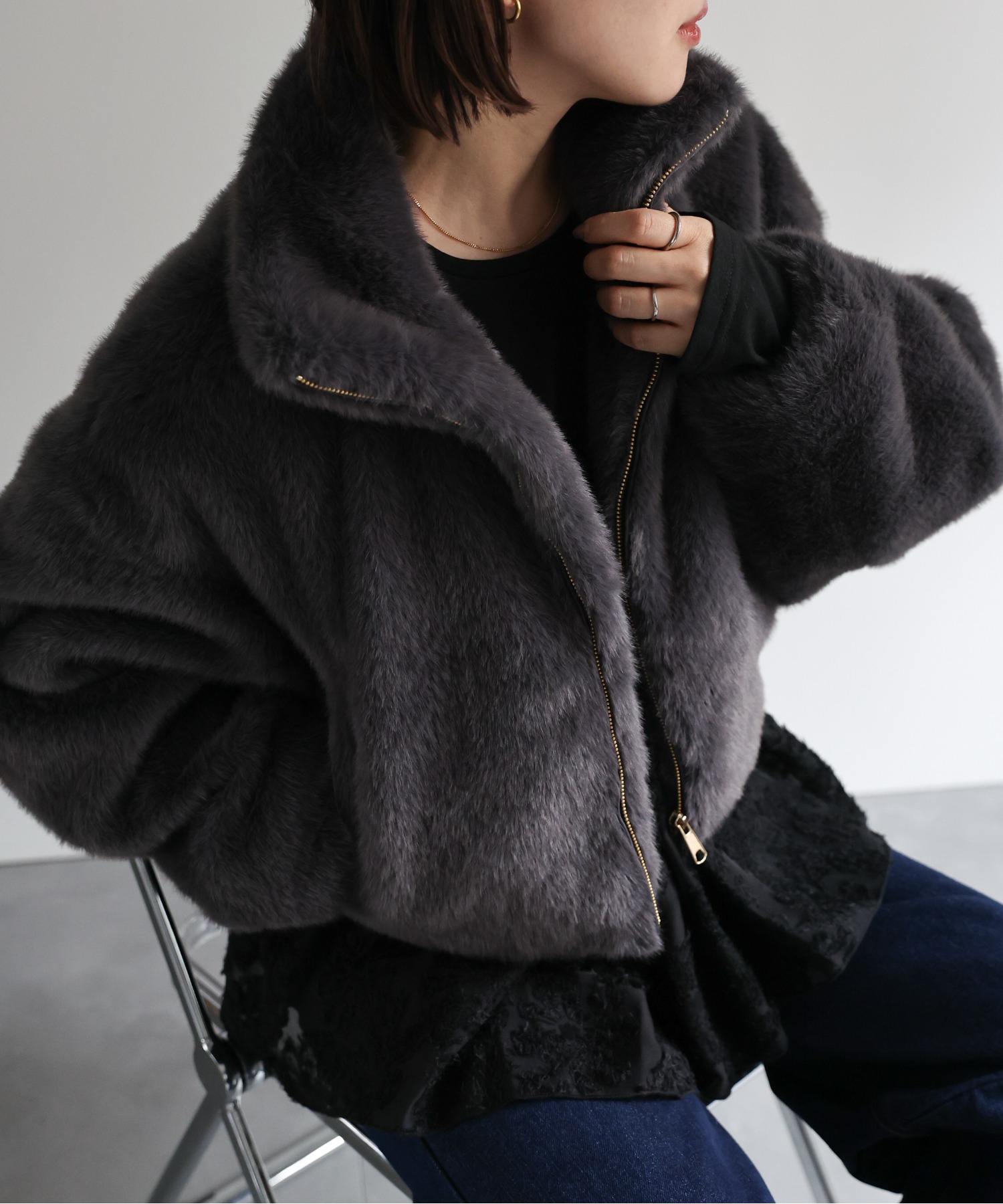 model:162㎝　着用サイズ：FREE