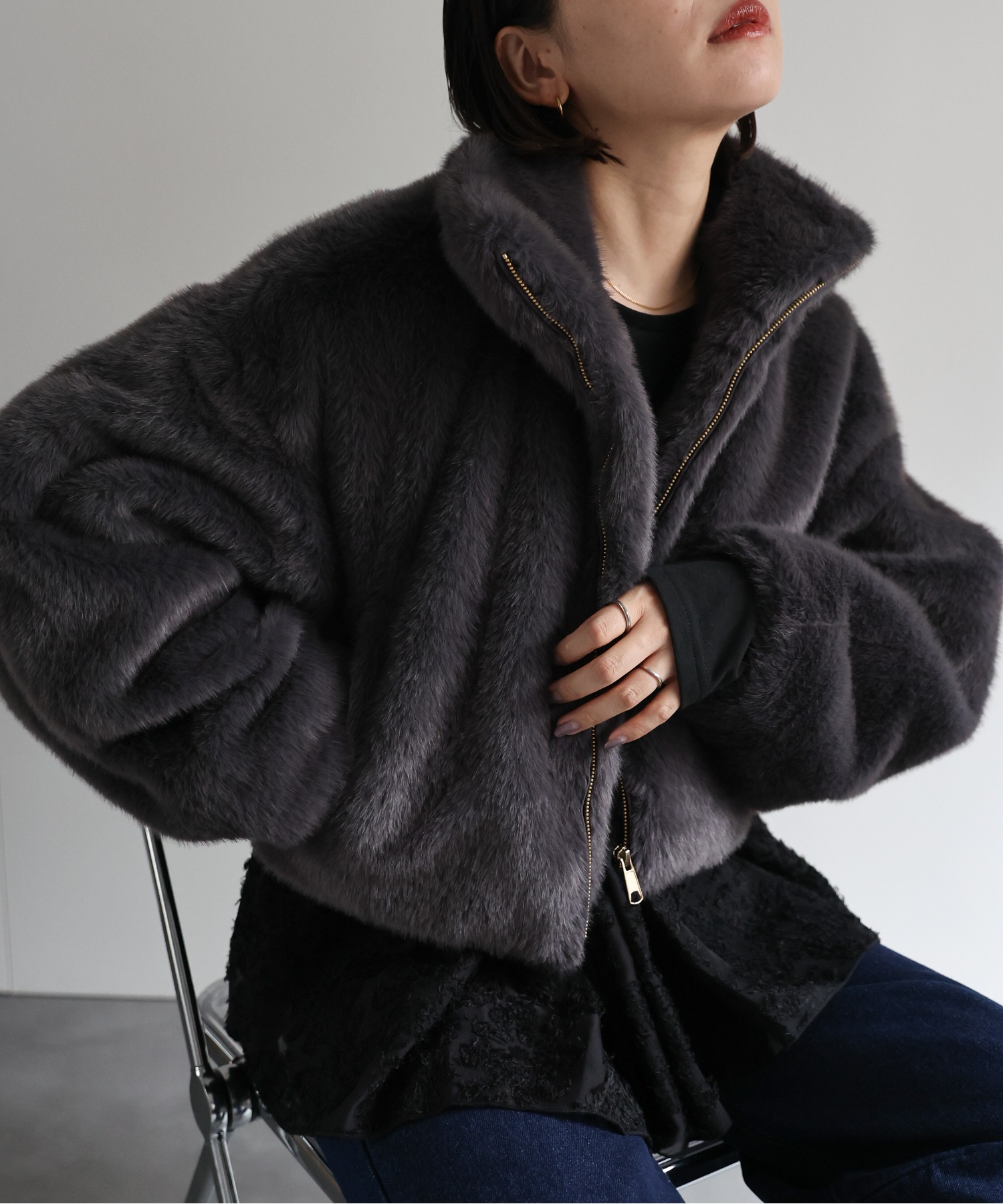 model:162㎝　着用サイズ：FREE