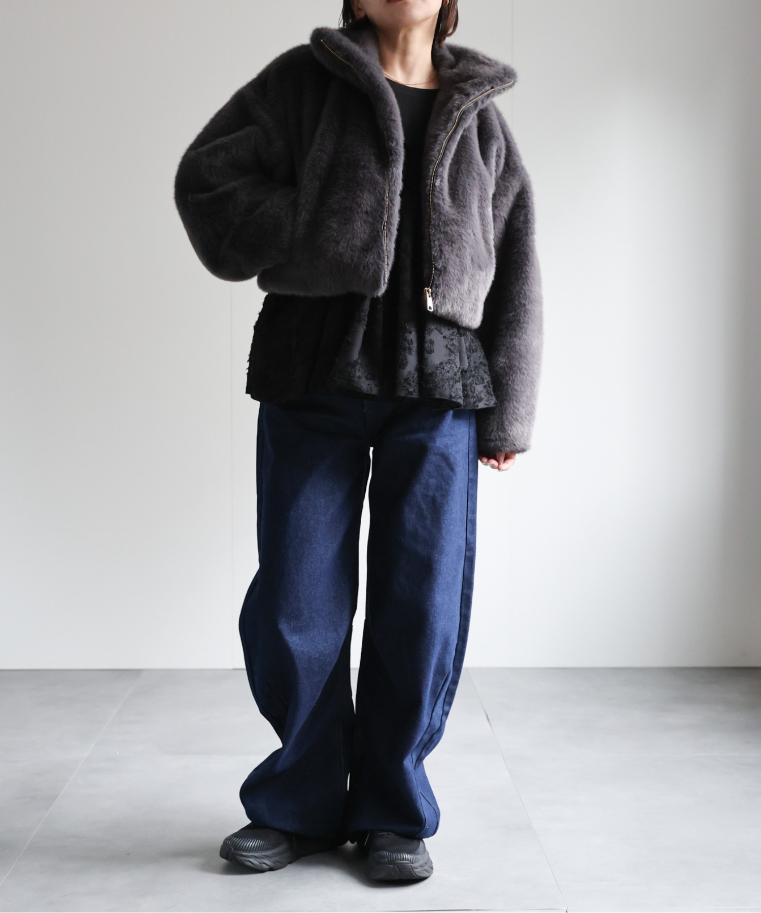 model:162㎝　着用サイズ：FREE