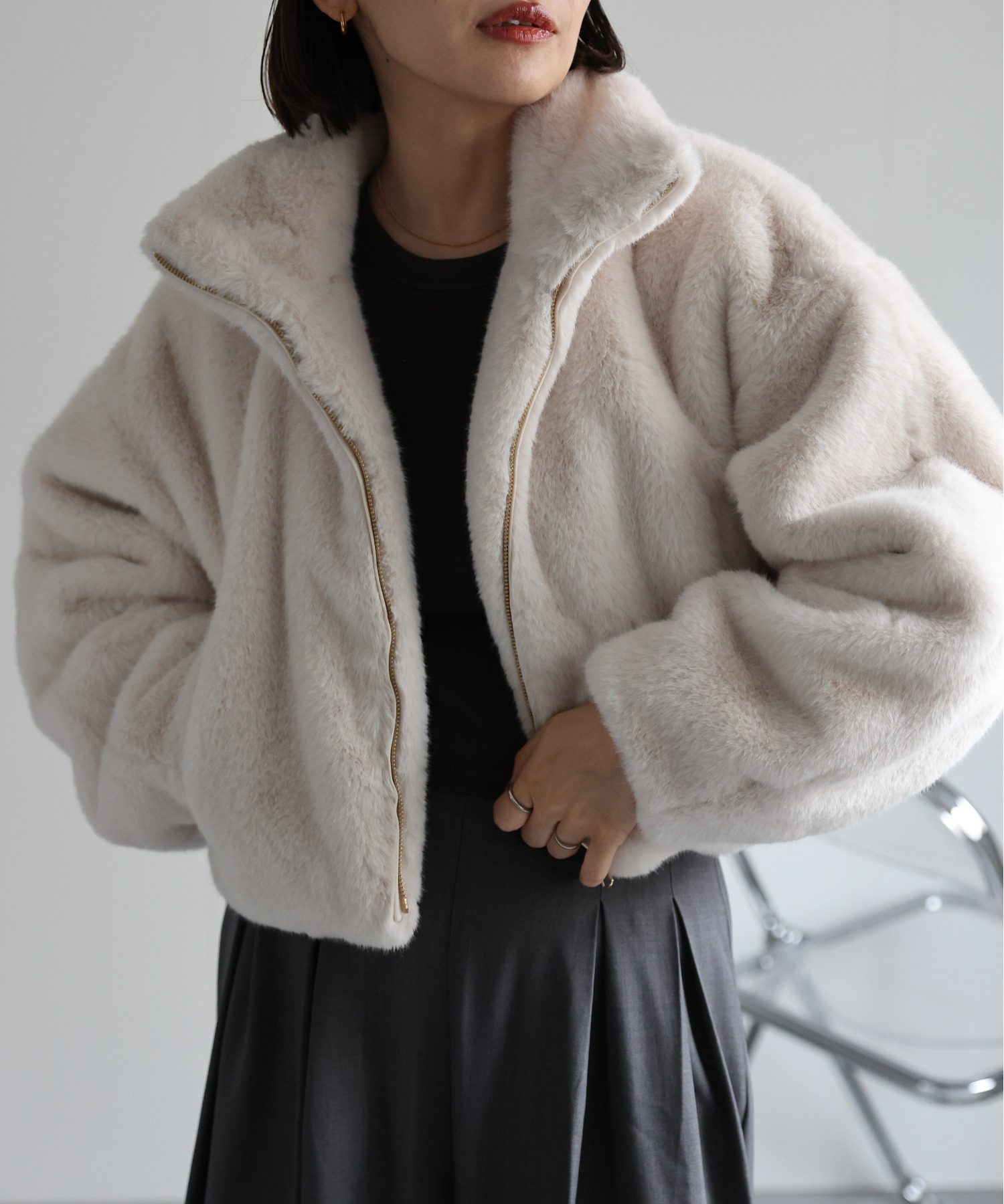 model:162㎝　着用サイズ：FREE
