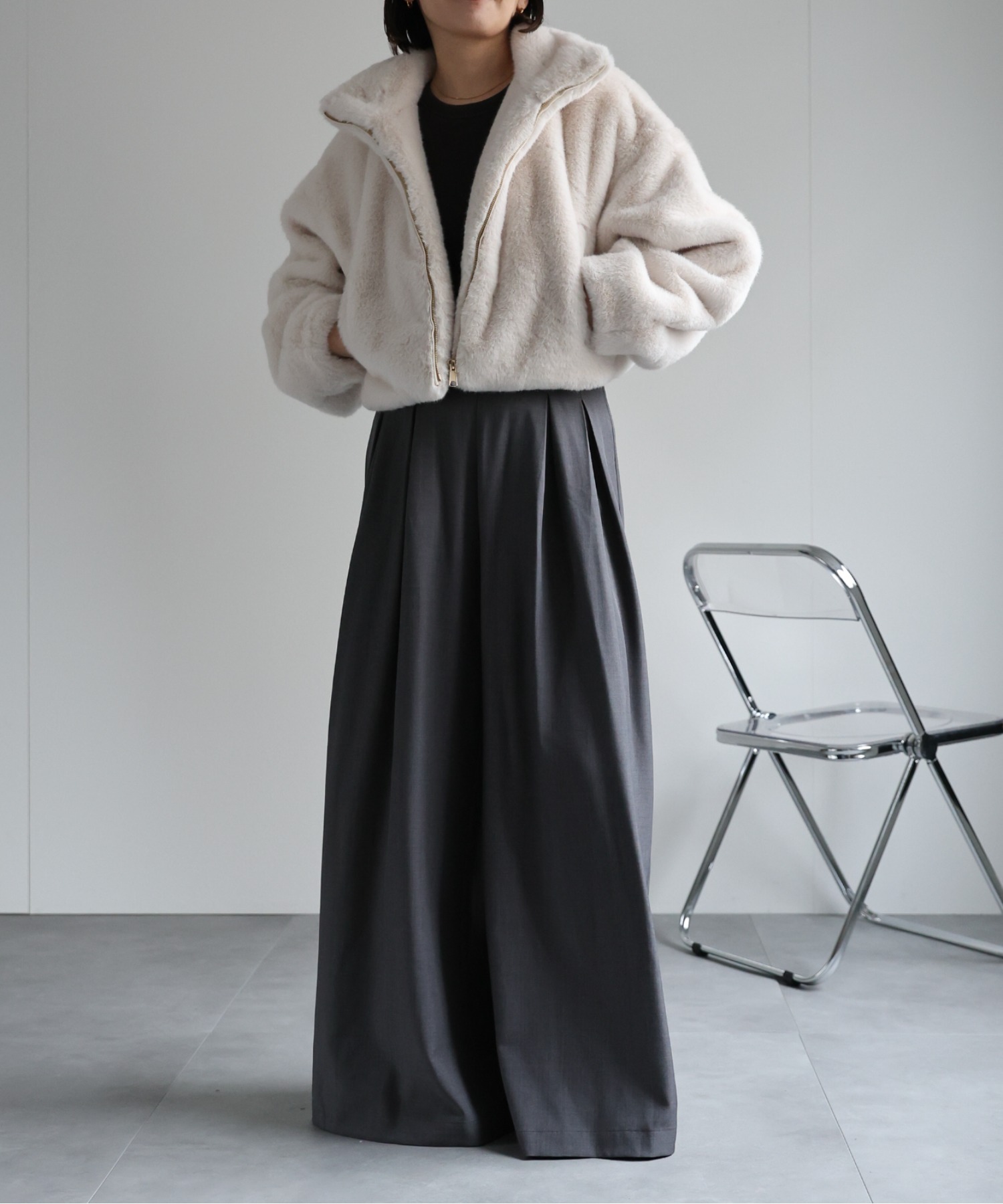 model:162㎝　着用サイズ：FREE