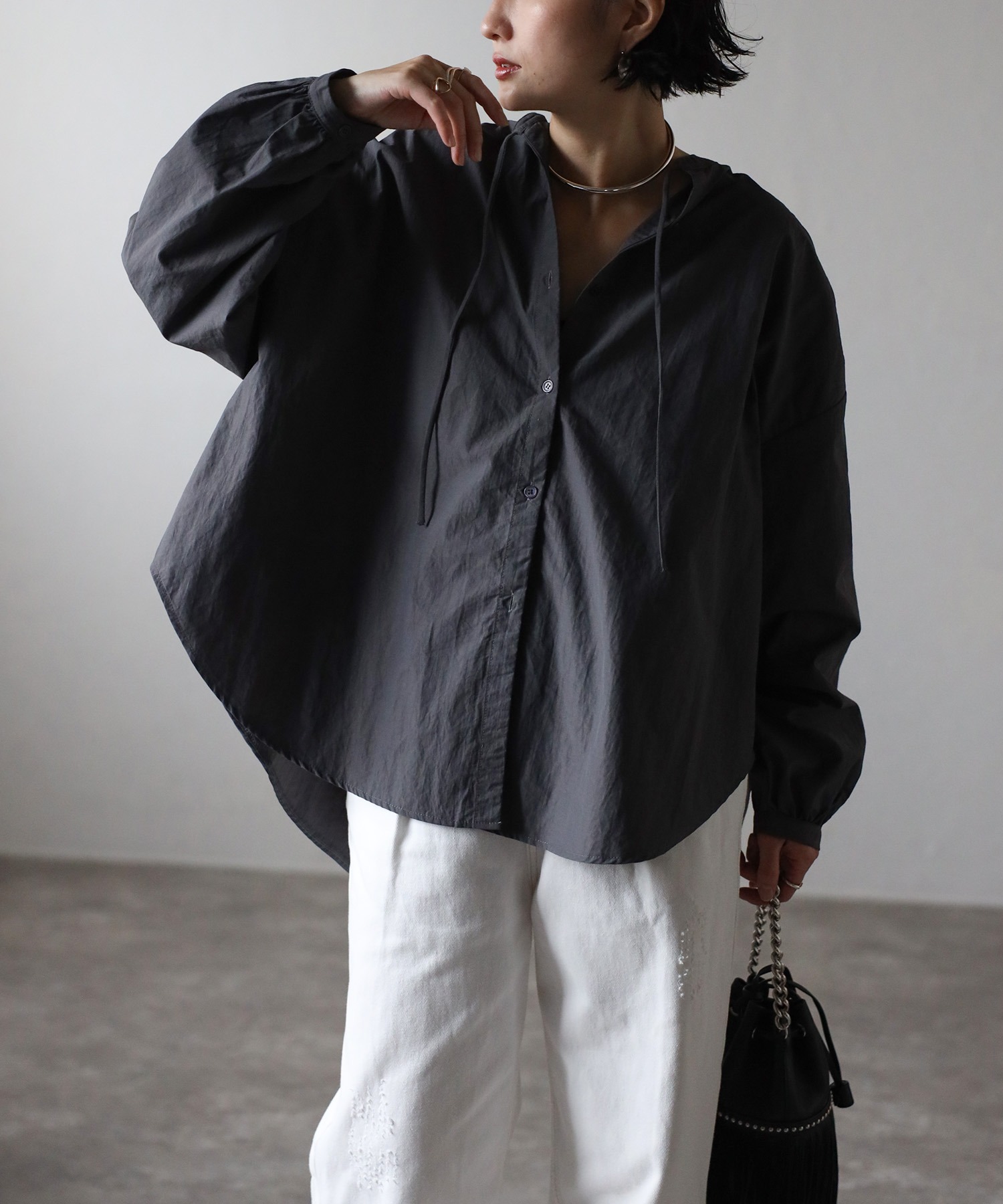 model：H158 着用サイズ：FREE
