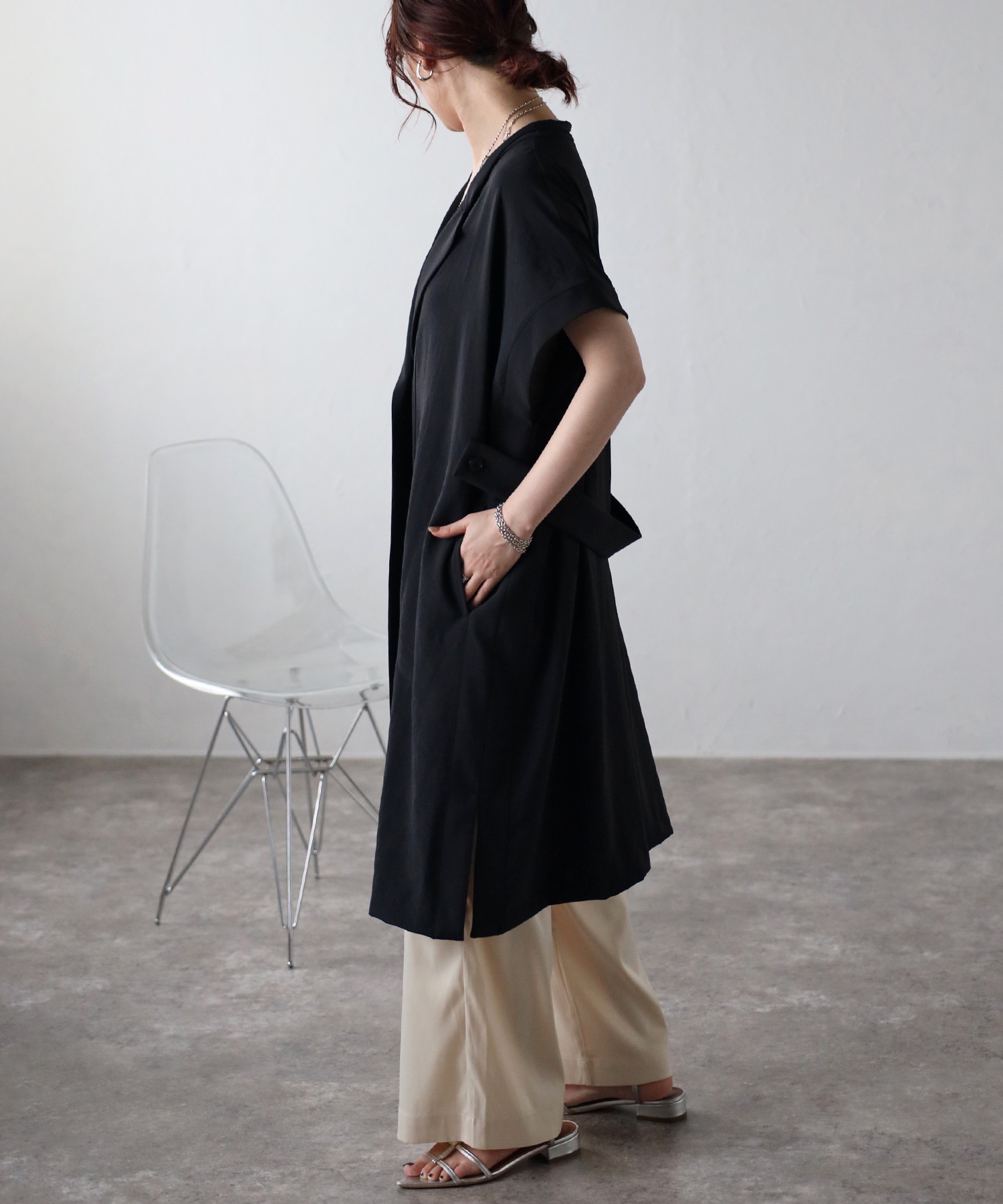 model:H158　着用サイズM　（ダークネイビー）