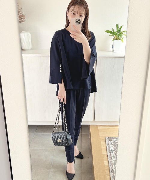 model:152cm　size：S　color：ネイビー