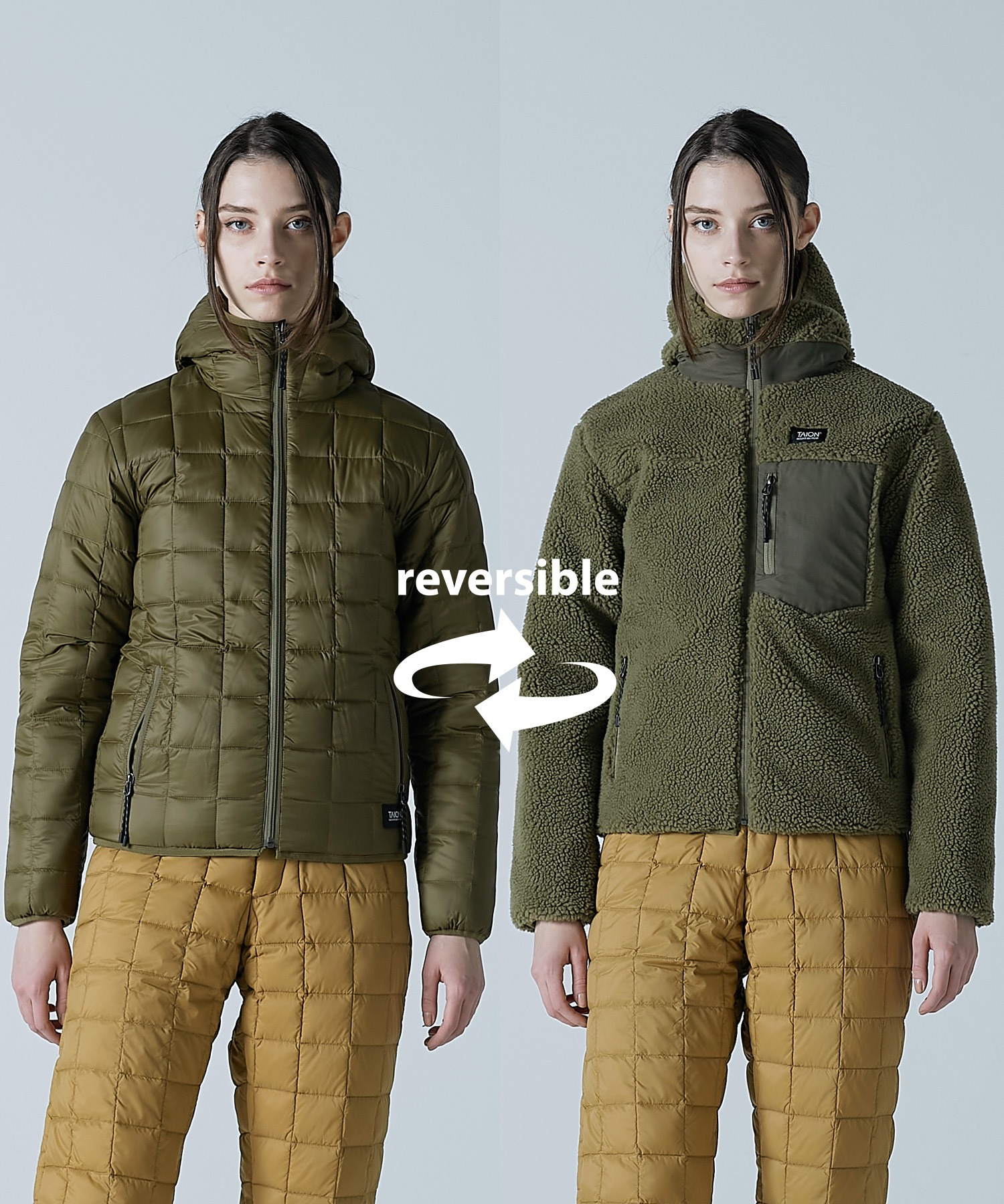 TAION(タイオン)】〈ユニセックス〉マウンテン リバーシブル ダウン