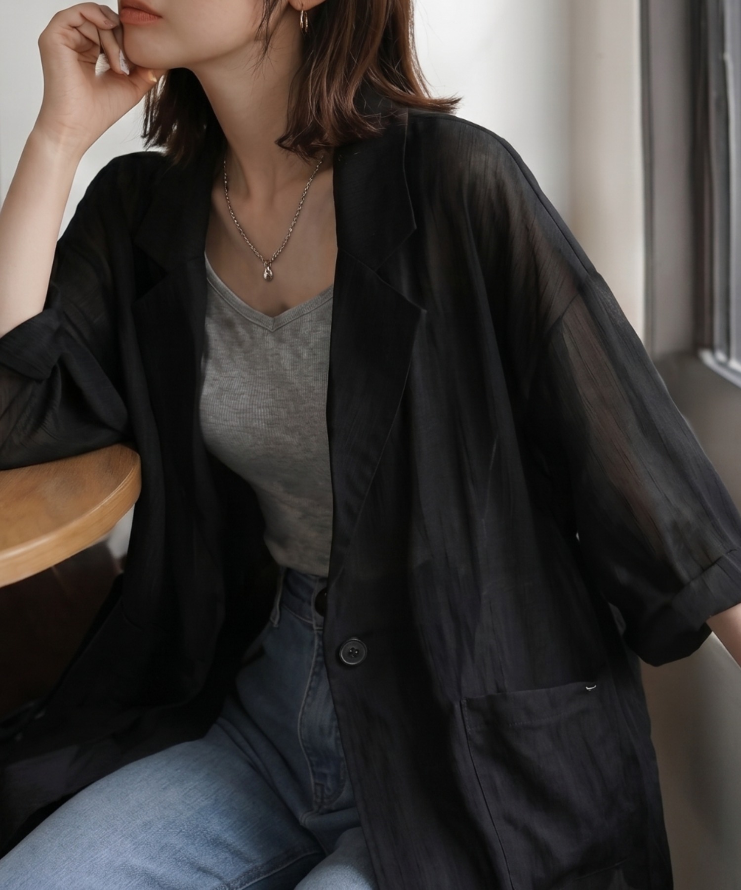 model：162cm 着用サイズ：F