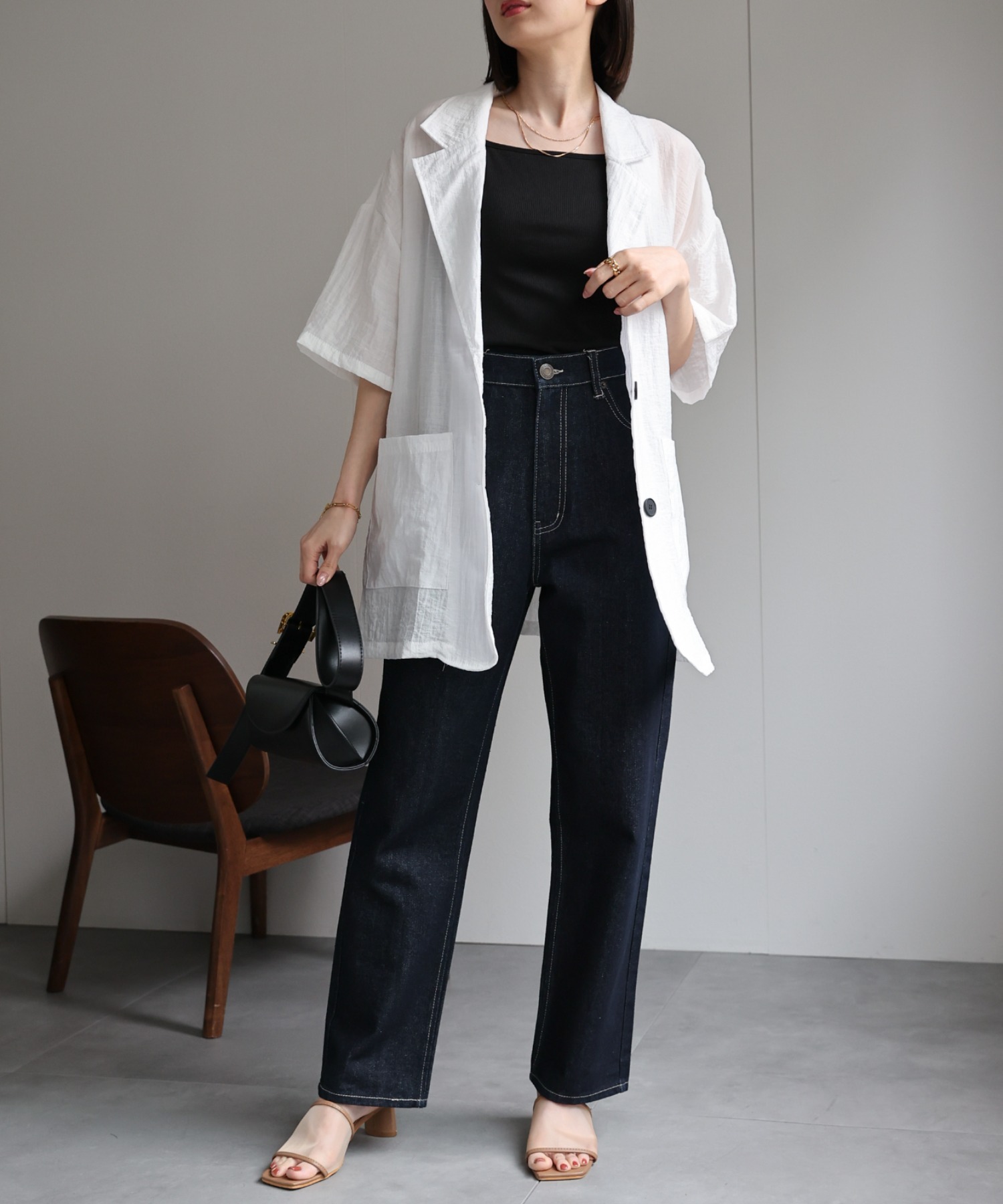 model：162cm 着用サイズ：F