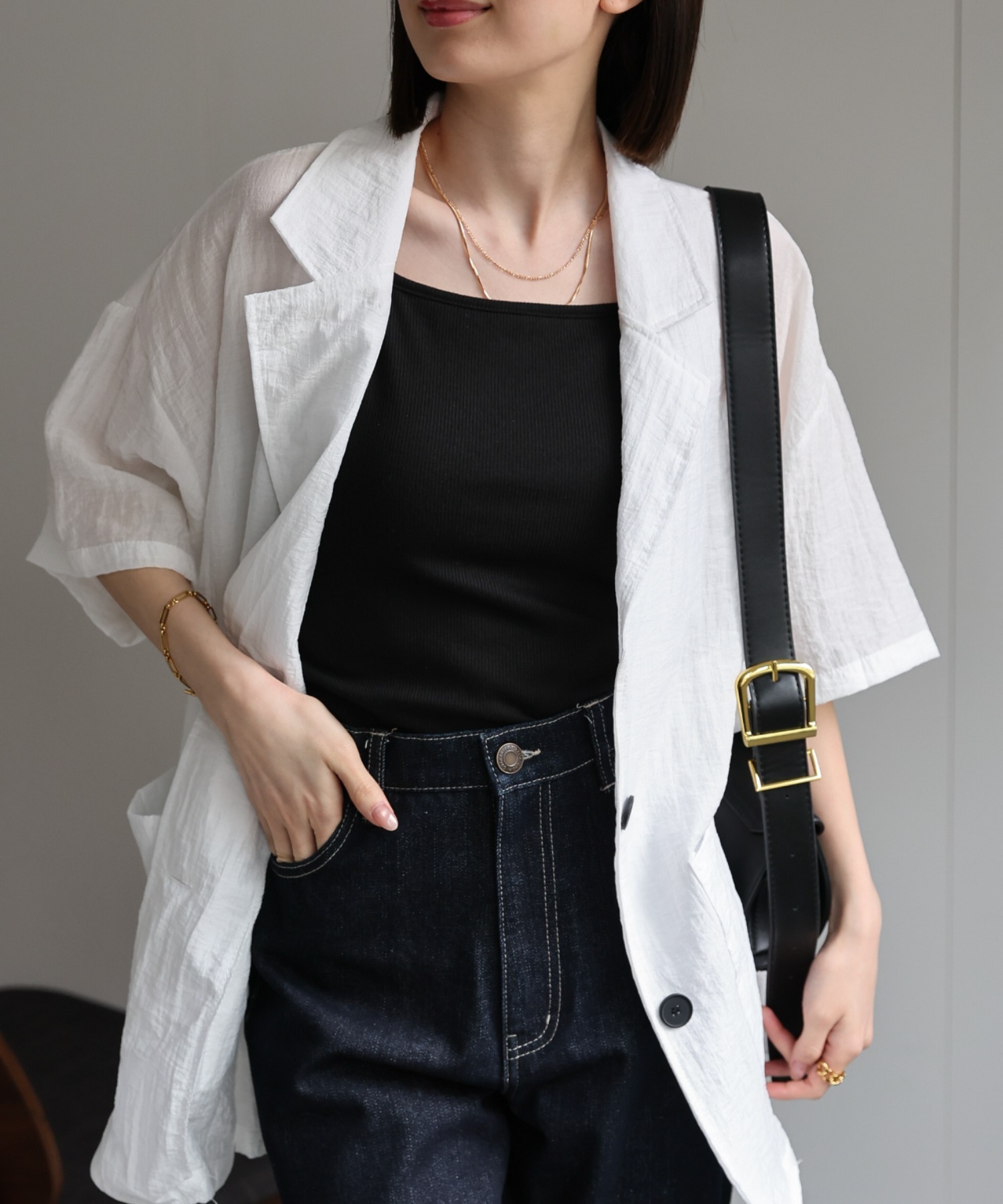 model：162cm 着用サイズ：F