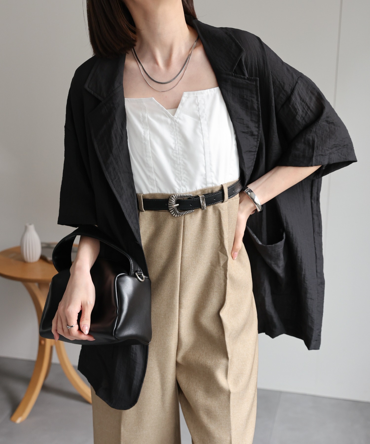 model：162cm 着用サイズ：F