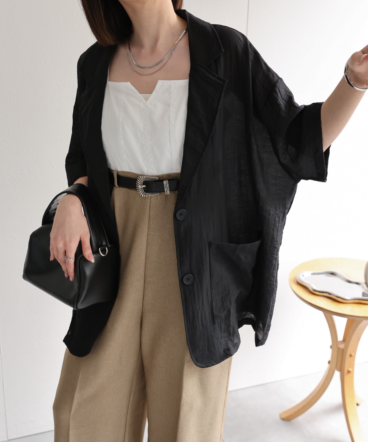 model：162cm 着用サイズ：F
