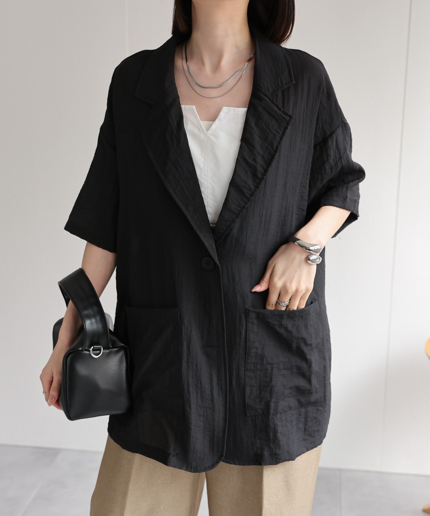 model：162cm 着用サイズ：F
