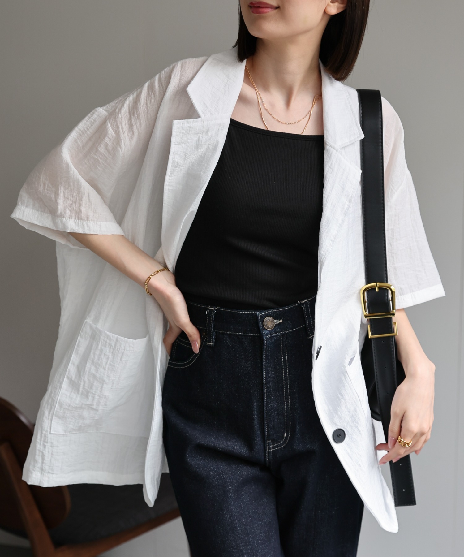 model：162cm 着用サイズ：F