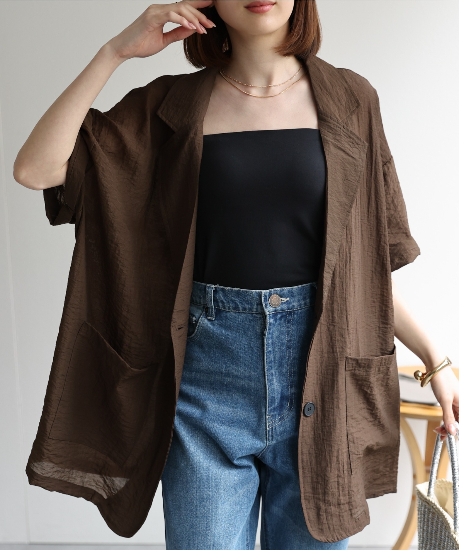 model：162cm 着用サイズ：F