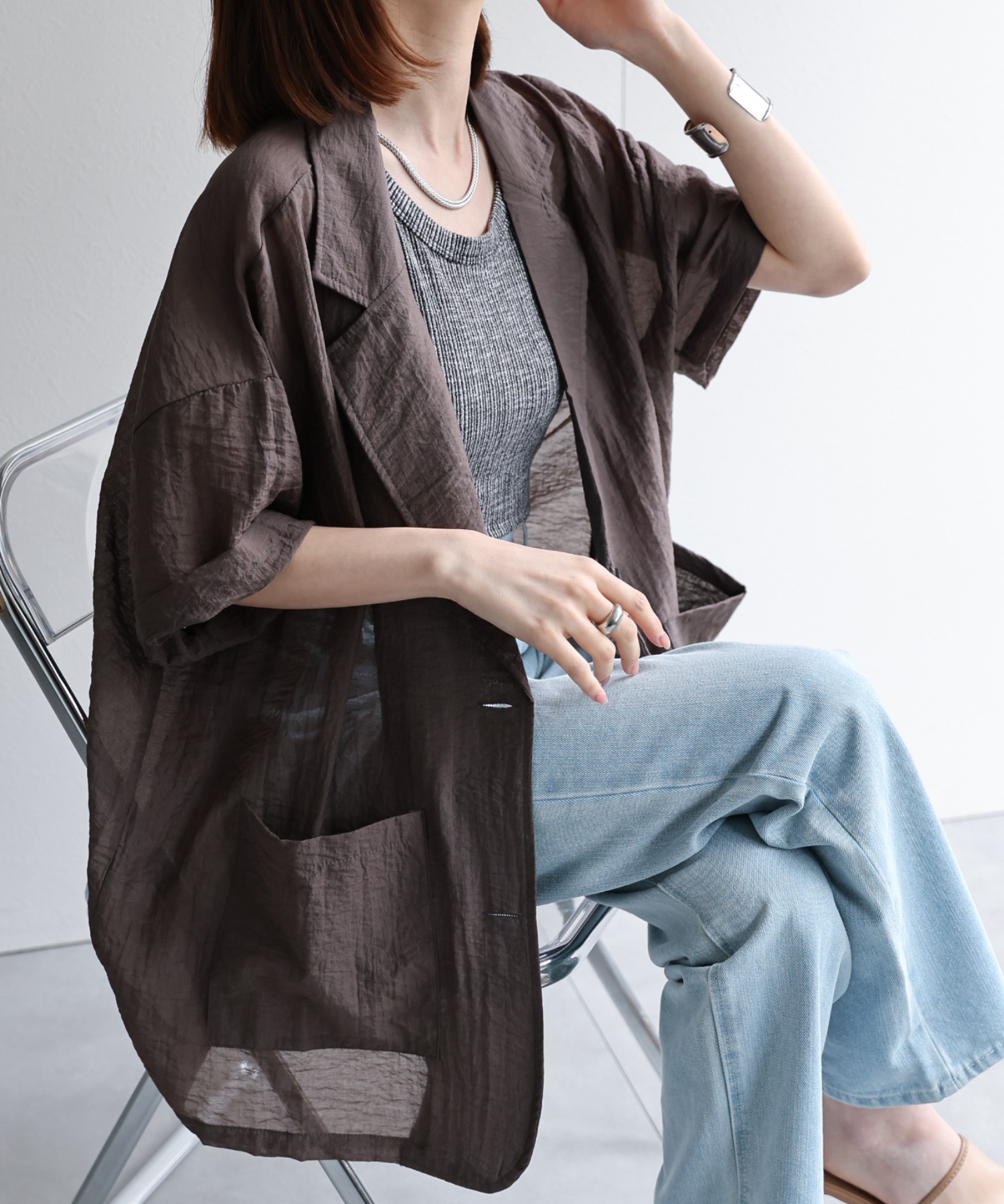 model：162cm 着用サイズ：F