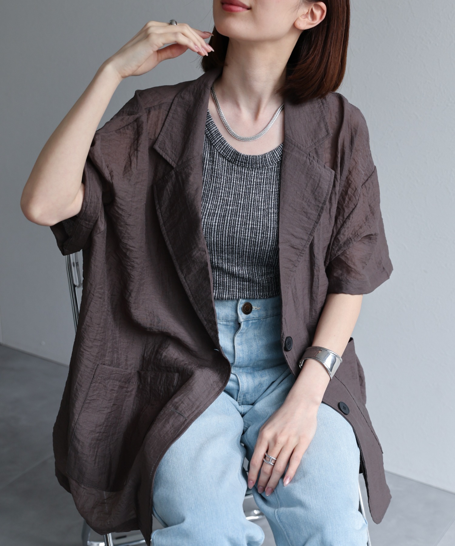 model：162cm 着用サイズ：F
