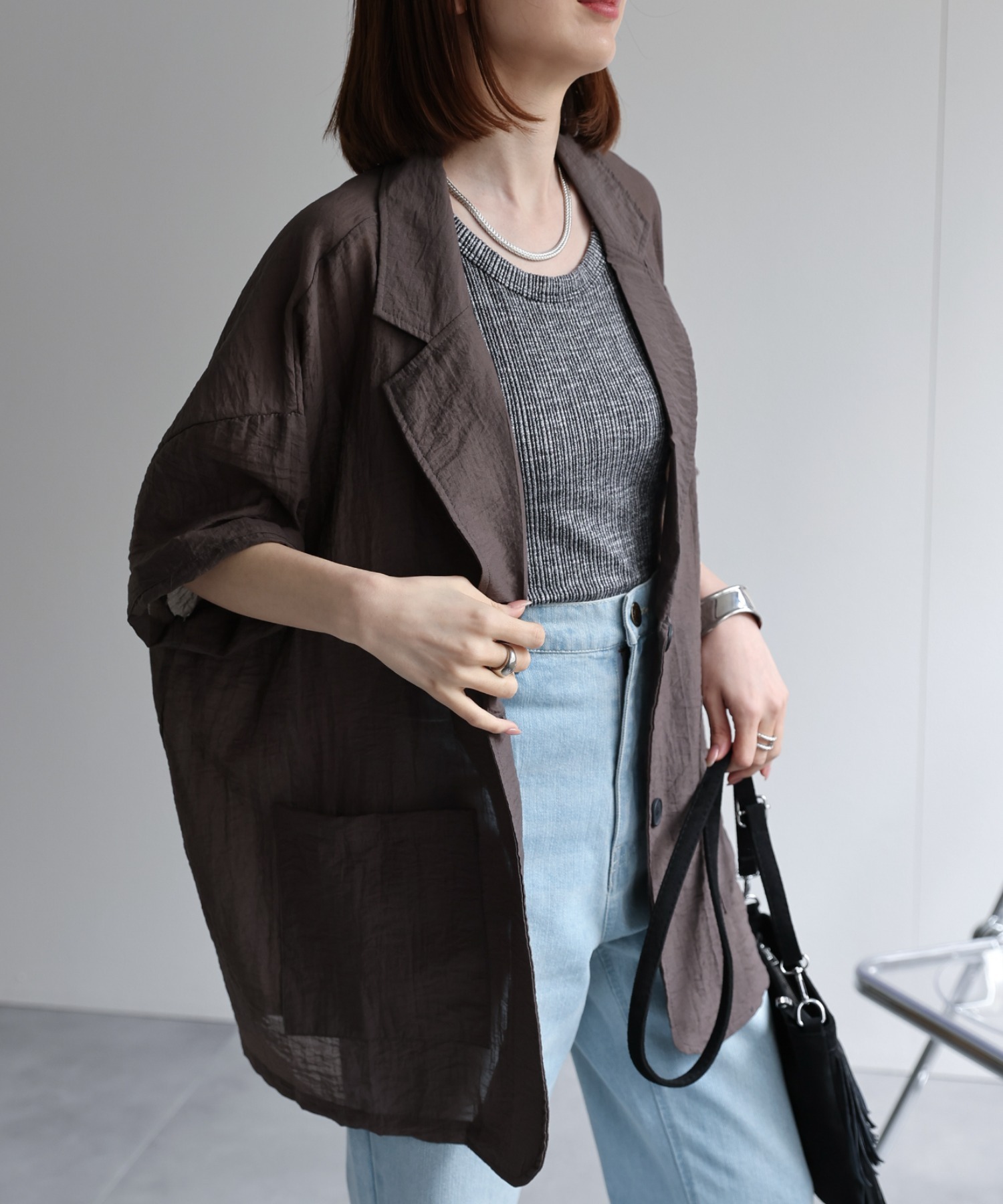 model：162cm 着用サイズ：F