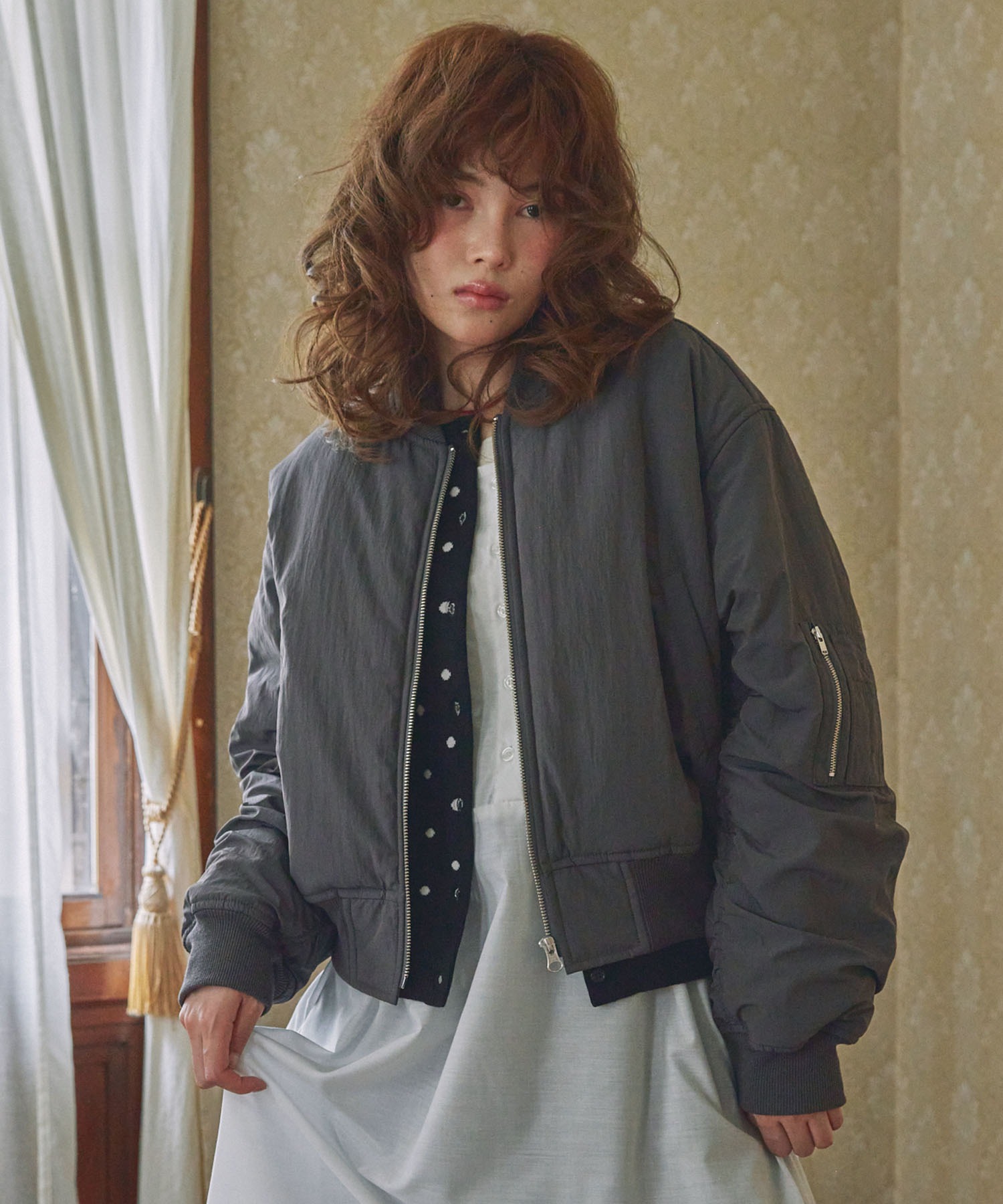 古着 短丈 MA-1 Unblend】ヴィンテージライクショート丈MA-1 Unblend│MONO-MART