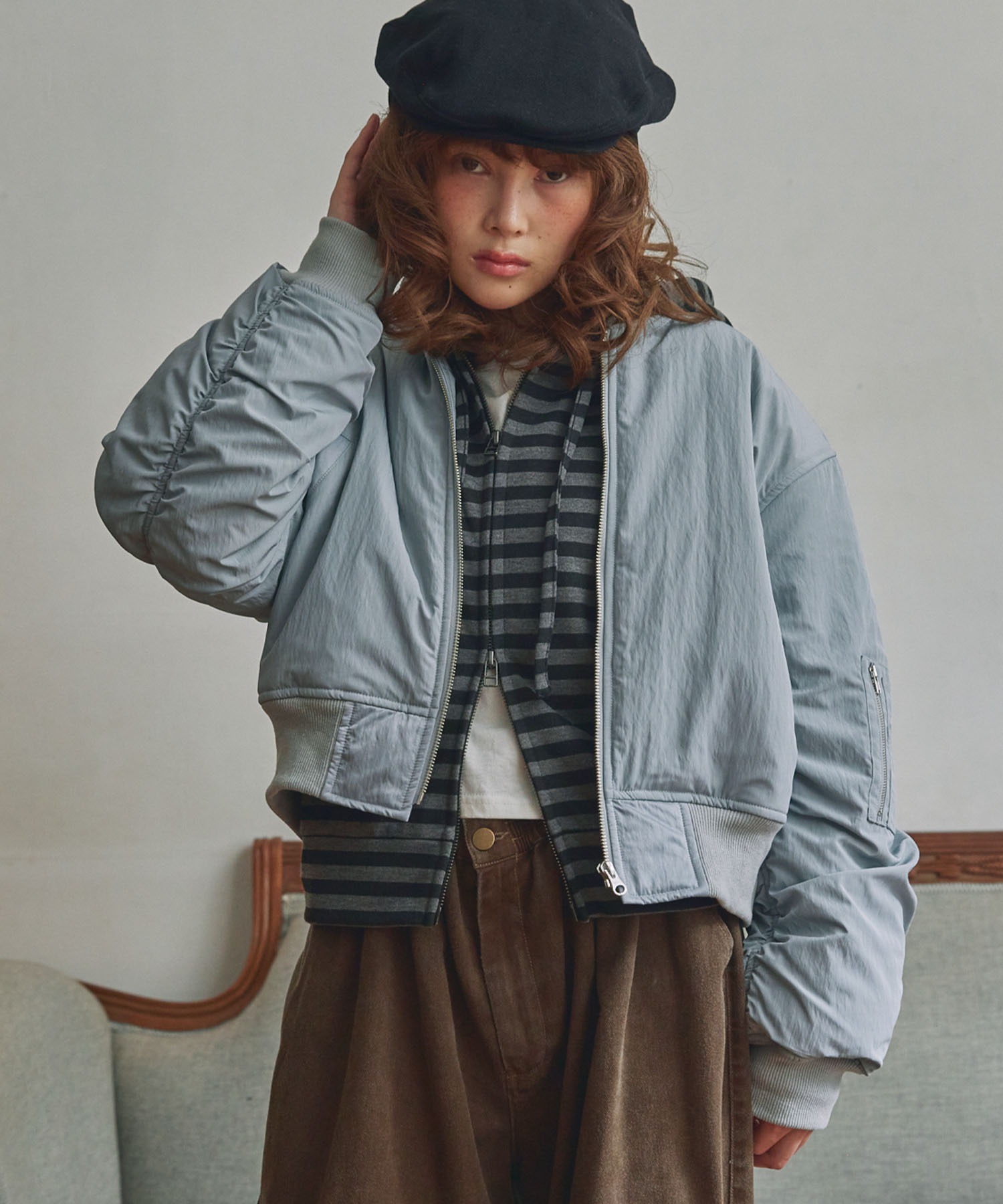 Unblend】ヴィンテージライクショート丈MA-1 Unblend│MONO-MART