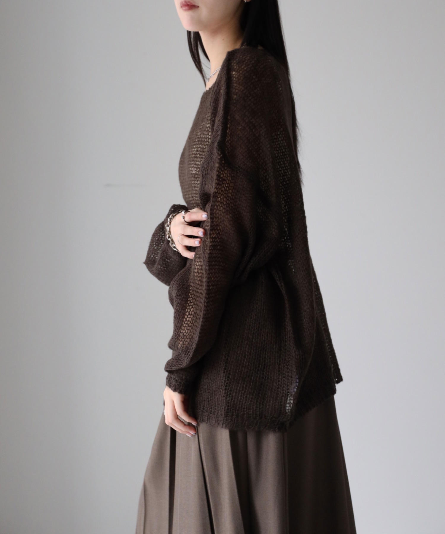 model：164cm. 着用サイズ：FREE